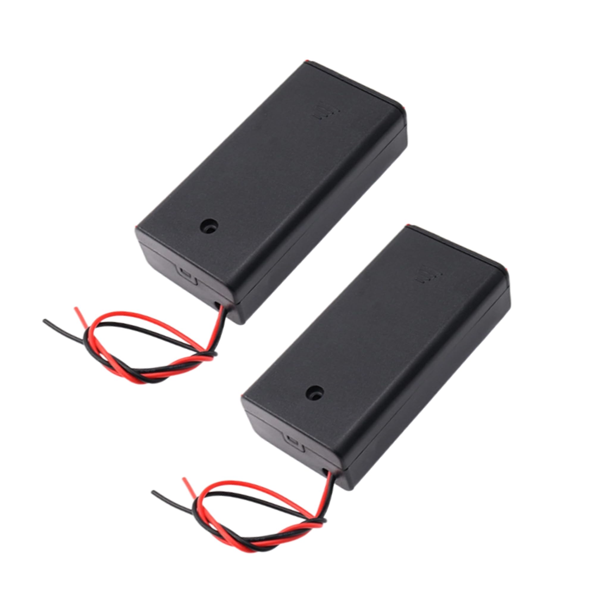 【送料無料】DEVENTORZ 単3電池 電池ボックス 2本/3本/4本 2個セット スイッチ付き 単3電池ボックス リード線接続可能 電池ケース 3V/4.5V/6V ON/OFFスイッチ付き バッテリーホルダー 電子工作 DIY 電源用 (2本)