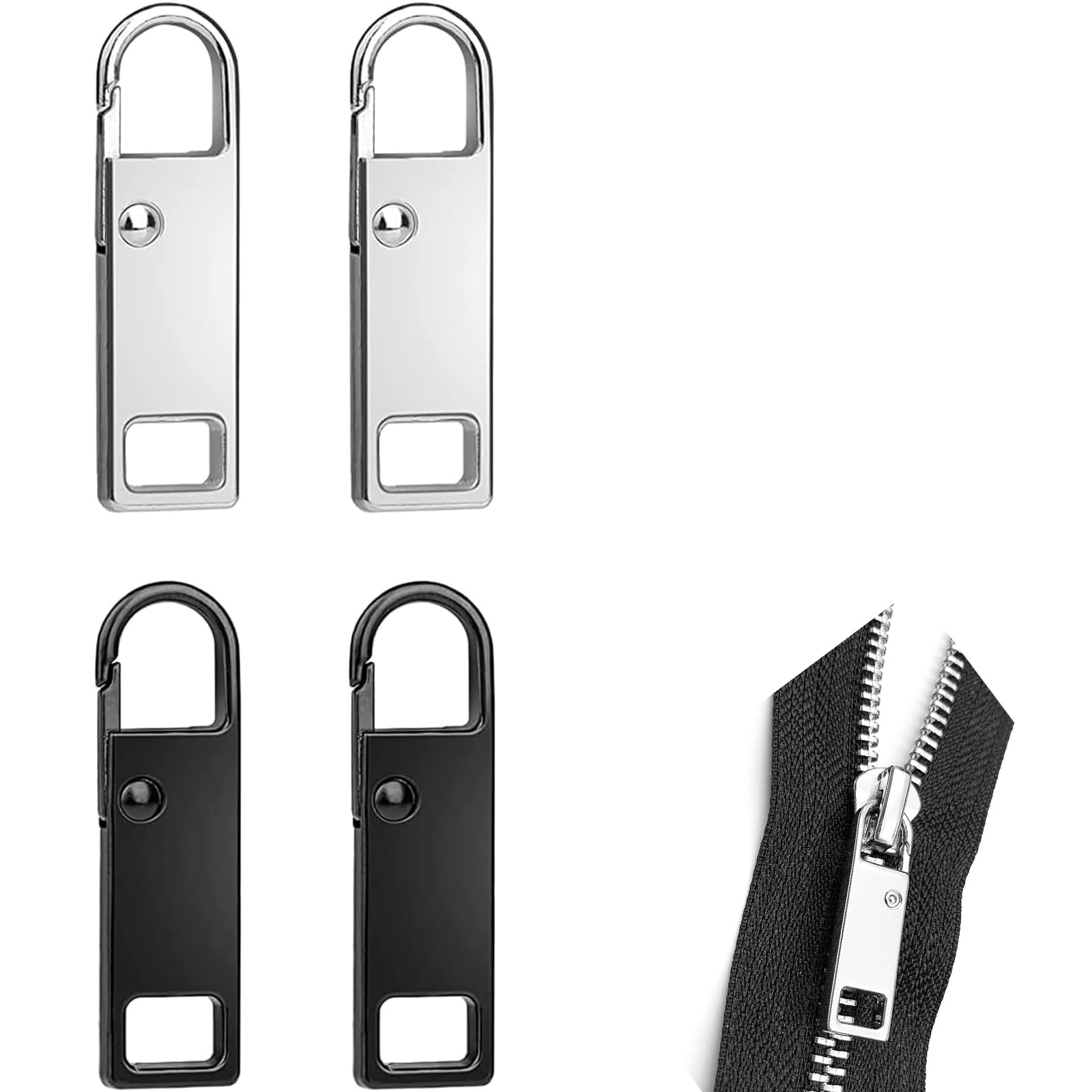 【送料無料】DEVENTORZ ファスナー 引き手 交換用 ファスナー 修理 ファスナー スライダー 交換用 引き手 金属製 ジッパー 持ち手 部品 ジッパー修理キット 合金 ジッパーパーツ 交換 ファスナー修理用 リュック 財布 衣類 ブーツなど DIY 手芸 手作り 裁縫 取り付け簡単