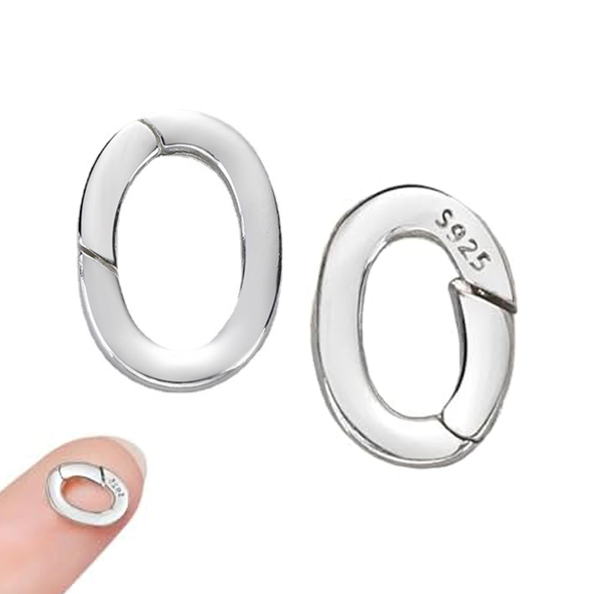 【送料無料】DEVENTORZ ステンレス鋼 キーホルダー カラビナ 10個セット S字型接続金具 銀 ネックレス留め具 ブレスレット留め具 手作り 素材 多機能 金具 キーホルダー ジュエリーバックル ジュエリーアクセサリーパーツ（12mm）