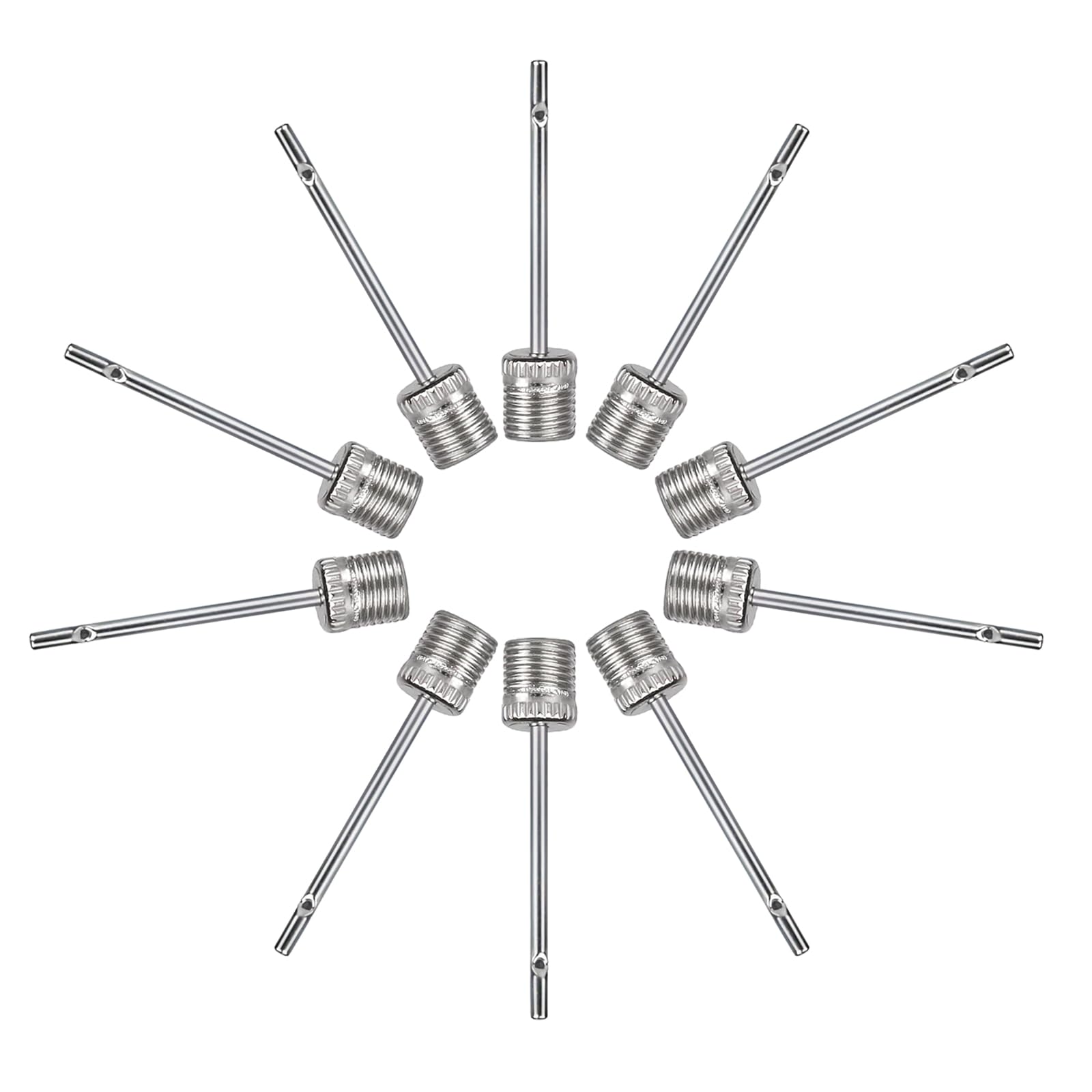 【送料無料】BLOOPIC ステンレス鋼製 空気入れ 針 (10本入り) ボール 空気入れ 針 バスケットボールポンプ針 持ち運びが簡単 膨らませやすい バスケットボール フットボール バレーボール用 インフレータブルニードル