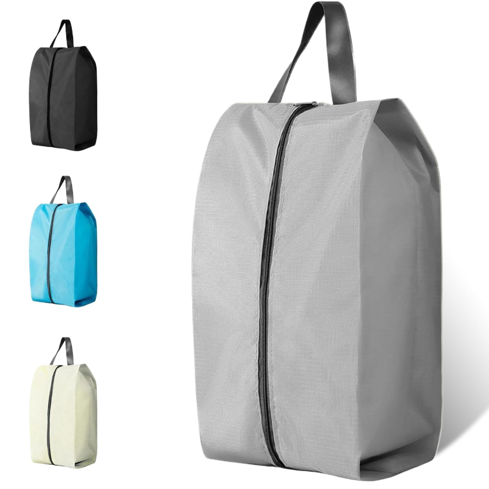 【送料無料】BLOOPIC シューズバッグ シューズケース 1個入り シューズ収納バッグ 防臭効果もある 汚れ防止と防塵 防水に優れ 超軽量 靴入れ袋 スポーツ 収納袋 持ち運び便利 旅行 出張用 男女兼用 42x24x18cm (XL, グレー)