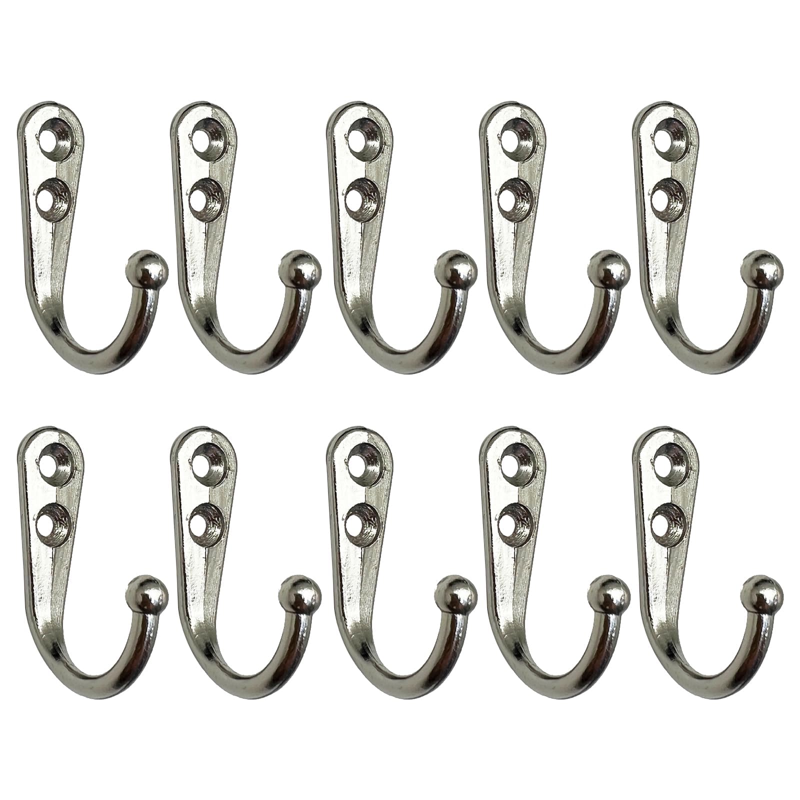 【送料無料】BLOOPIC アンティーク調 壁掛けフック フック金具 10個セット 亜鉛合金製 壁フック キッチ..