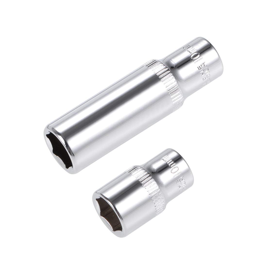 【送料無料】Edinstry ディープソケット 六角ディープソケット ソケット 2個 10mm つや消しクロムメッ..