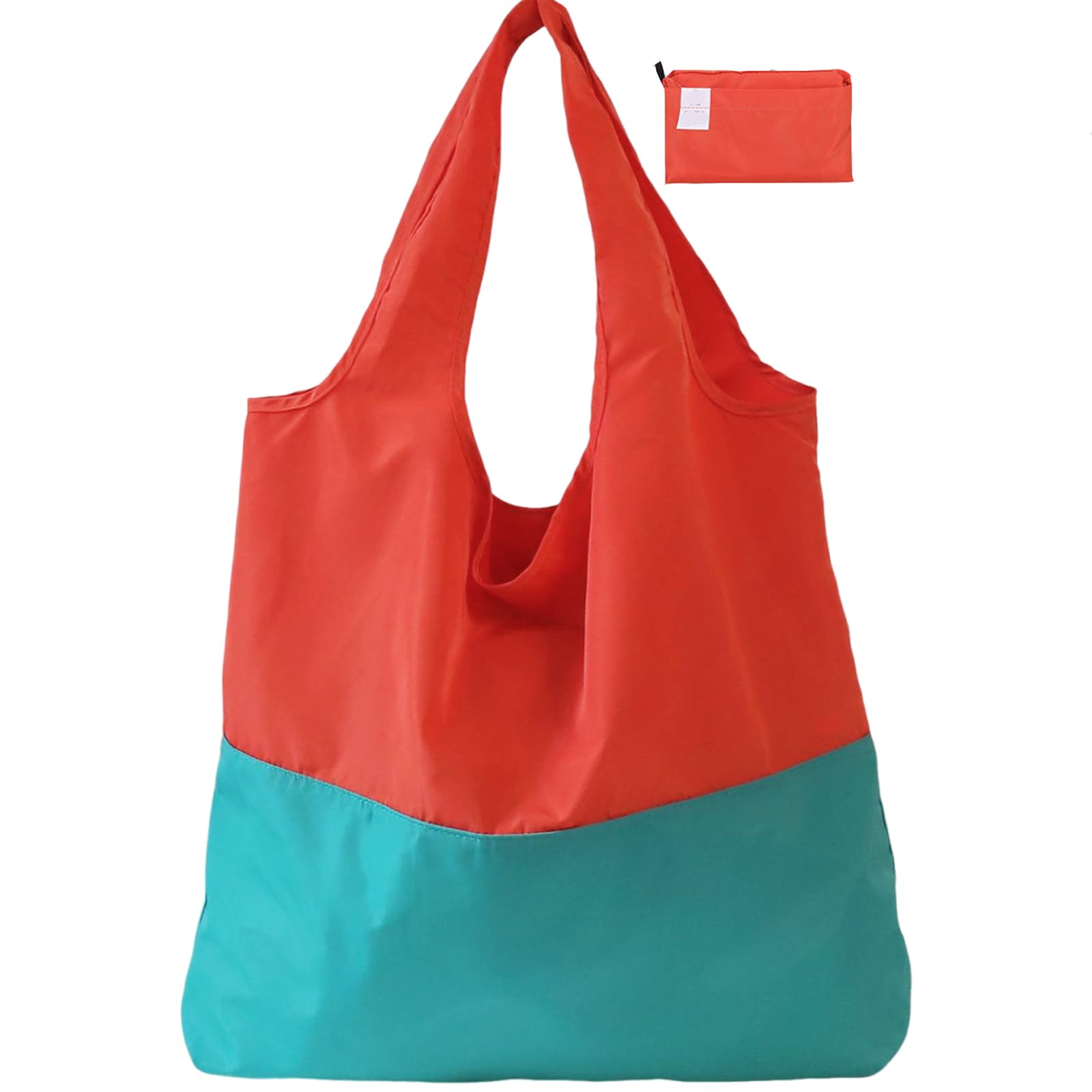 商品情報商品の説明主な仕様 【大容量】折り畳み16cm*10*2cm、広げると46*43*10cm（持ち手部分 約14cm）。±3cmの誤差がございます。このエコバッグは普段のお買い物や旅行にも対応できる十分な容量。耐加重：20kg、手持ちの部分は幅広で厚めなので、運びやすく、重い食材や荷物も肩にかけられます。16リットルの水のボトルでも、一人で簡単に運べます。【機能】ポリエステル素材で、撥水、速乾、丈夫、軽量、耐久。雨の日でも安心して使える。色褪せしなくて、汚れがついても洗濯機で洗えるから、いつでも清潔。繰り返し使用できる大容量エコバッグです。バーコードのタグはお好みで取り外し可能な素材になっております。気になる方は簡単に軽く引っ張るだけで外せます。【折りたたみ可能】使った後は小さく折りたためて、裏袋には黒いストラップ付きでポケットやバッグに入れたり掛けたりしやすい。収納や持ち運びが簡単です。また、ご使い時、裏袋に鍵や小銭、携帯などを入れられて便利で、なくす心配もなし。男女問わず使える可愛いショッピングバッグだよ。【利用場面】コンビニやスーパーでのショッピング、休日のお出かけや旅行にもぴったり。華やかすぎずシンプルだから、どんなファッションにも合わせやすいよ。軽くて持ち運びもラクラク、環境保護のお買い物バッグとして大活躍！【アフターサービスについて】商品は折畳った後に発送しますので、シワがみられる場合があり、気になる方はお注意ください。機械縫製のため、内部に多少の糸くずが残ることがございますが、外観や使用には問題ございません。何卒ご了承ください。当社は全ての商品を細かく手作業で検品しておりますが、もし商品に不備があった場合は弊社のカスタマーサービスが24時間対応致します。