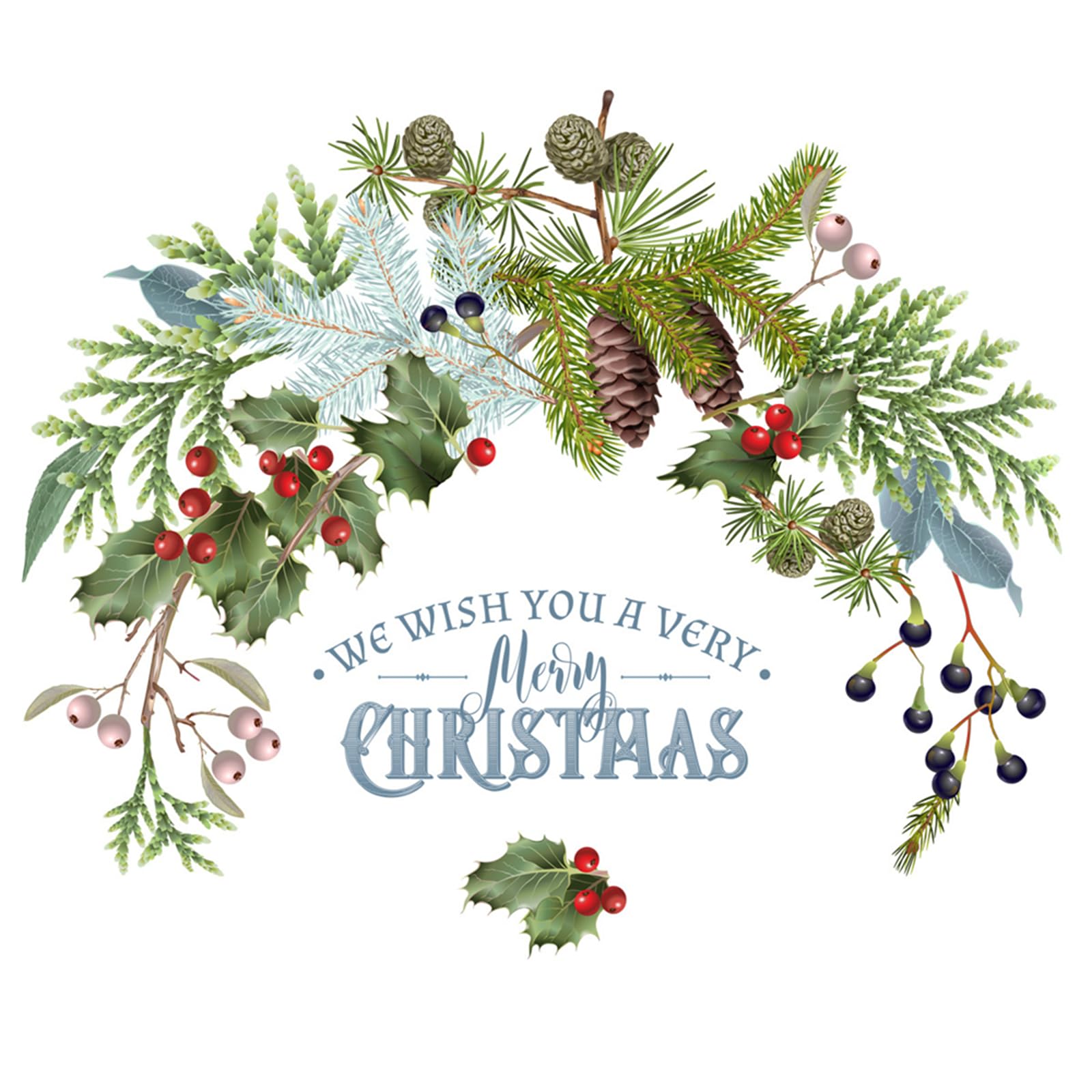 【送料無料】Condessacity クリスマス ウォールステッカー フルーツの枝 松ぼっくり 静電気 ガラス ステッカー 窓シール merry christmas PVC 両面可視 ステッカー クリスマス 壁紙 インテリア ステッカー ドアステッカー wall sticker decoration 窓用 ステッカー 剥が