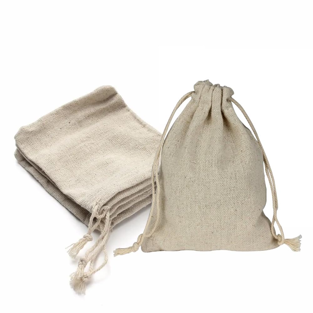 【送料無料】Copeflap 麻袋 ミニ 巾着 亜麻袋 無地 ラッピング袋 小物入れ 20枚セット (13x18cm)