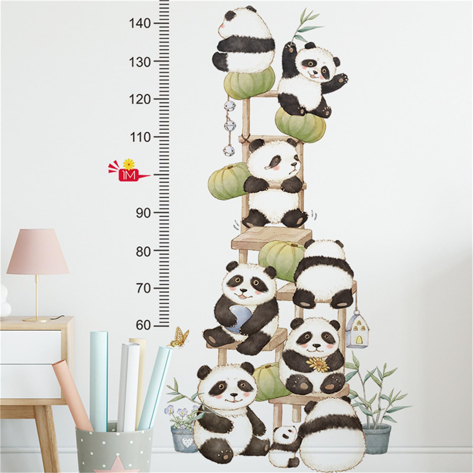 【送料無料】HOTIYOK 身長計 ウォールステッカー かわいい パンダ 身長ステッカー 身長計 シール 高さ ステッカー diy 壁紙 身長成長ロゴ 剥がせる 男の子 女の子 寝室 壁すてっかー 子供 部屋 壁 ウォール ペーパー アート 幼稚園 保育園 はがせる wall sticker 飾り 御