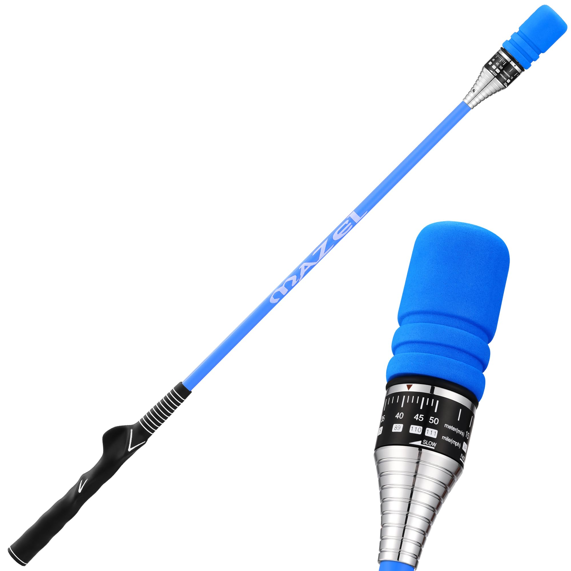 【送料無料】MAZEL (マゼル) ゴルフスイング練習器具 音が鳴るスピードを調節が可能 ゴルフ 素振り練習器具 ゴルフスイングトレーナー ゴルフ練習用バット 室内ゴルフ練習道具 トレーニング器具 ゴルフスイング練習機 ゴルフ棒 練習用品 セルフチェック 初心者 上級者 矯
