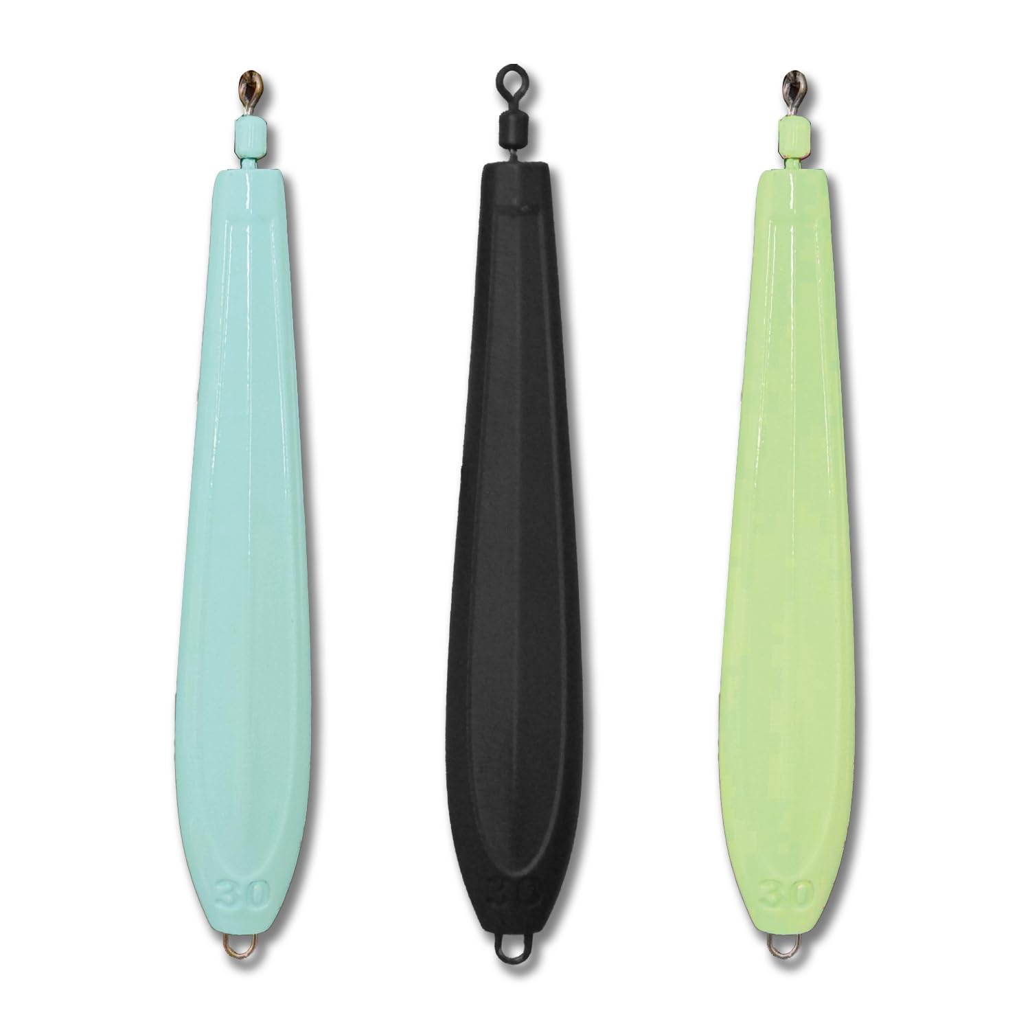 【送料無料】[ELPIS] モンスター オモリグシンカー 15号/20号/25号/30号/35号/40号 エルピス (三色セット, 30号)