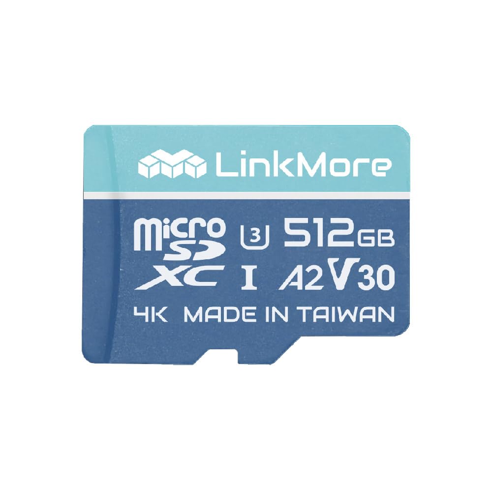 【送料無料】LinkMore 512GB A2V30 MicroSDXCカード Gopro対応 SDアダプター付【読込最大160MB/s】