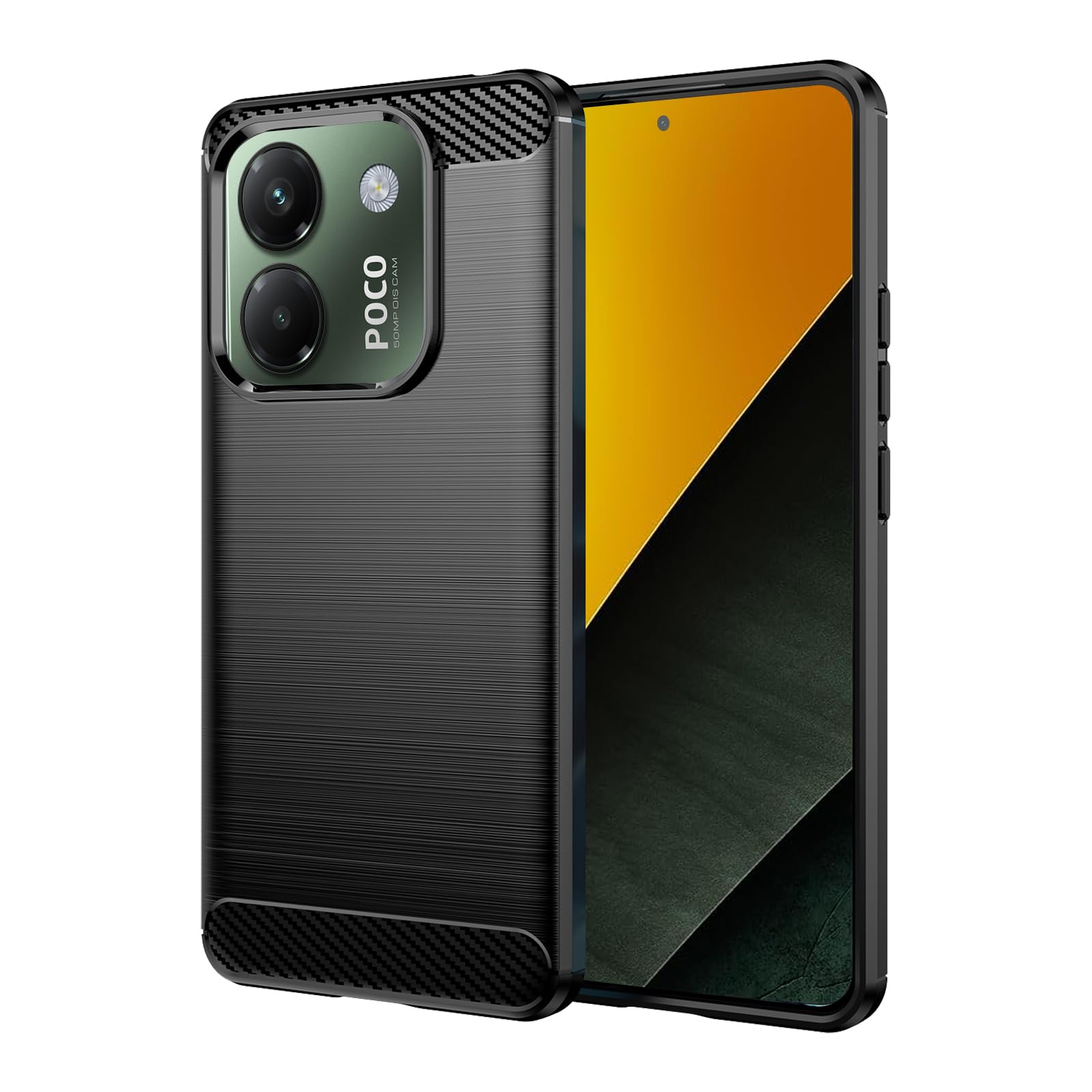【送料無料】For Xiaomi Poco M7 Pro 5G ケース 保護ケース 炭素繊維 全面保護 落下に強い 耐衝撃 擦り傷防止 滑り止め 軽量 超薄型 Greerass カバー インストール簡単 スマートフォンカバー 科学デザイン 精密穴位置