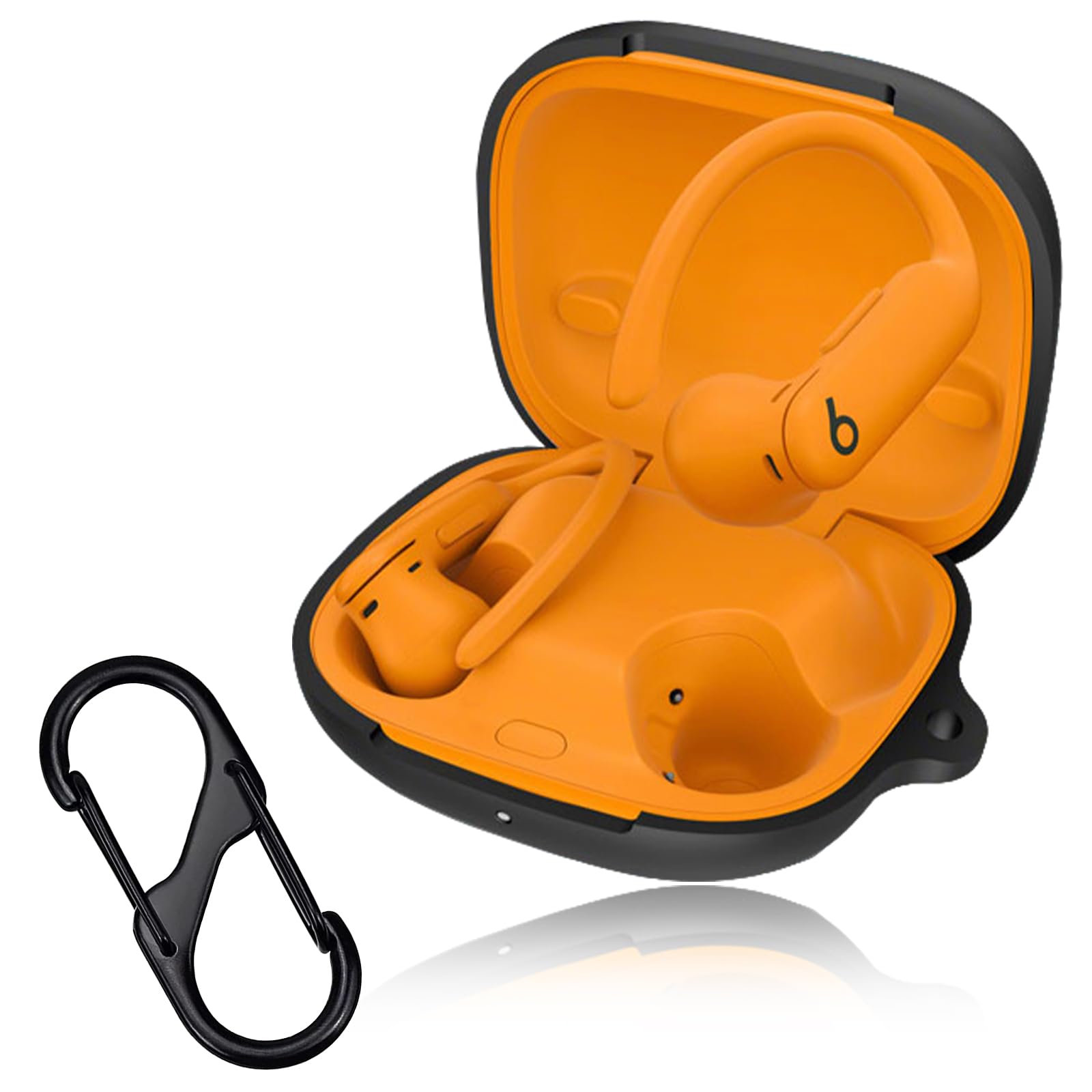 【送料無料】For Beats Powerbeats Pro 2 ケース 全面保護カバー Greerass シリコンケース キズ防止 耐衝撃 充電対応 紛失防止 防水 防塵 着脱簡単 シリコン製 落下防止 柔らかい 軽量 收納ケース 保護カバー (ブラック)