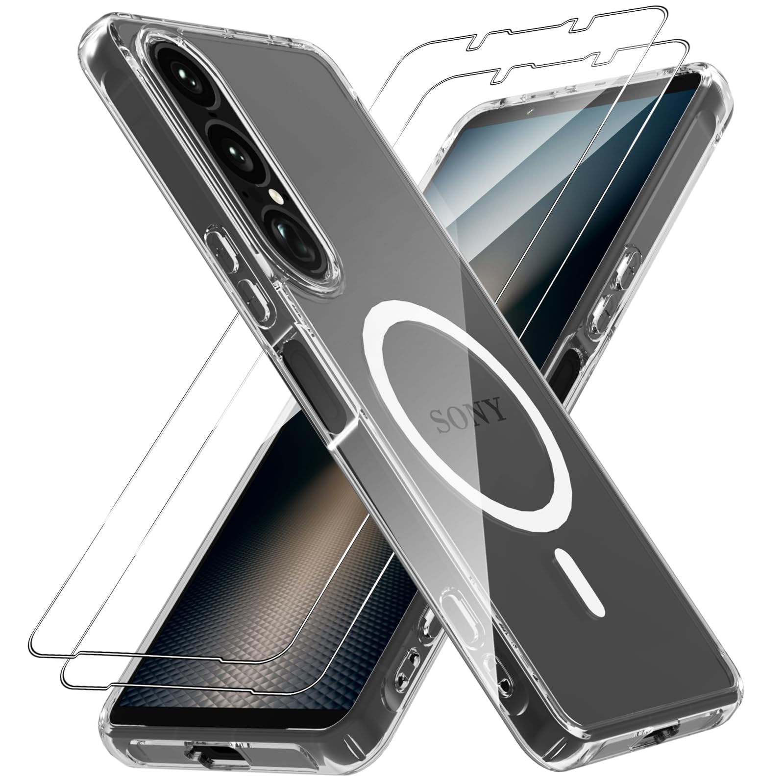 ������̵���ۡ�1��+2�祻�åȡ�Xperia 1 VII ������(1��MagSafe�б�)+���饹�ե����(2��) SO-51F/XQ-FS44/SOG15 G...