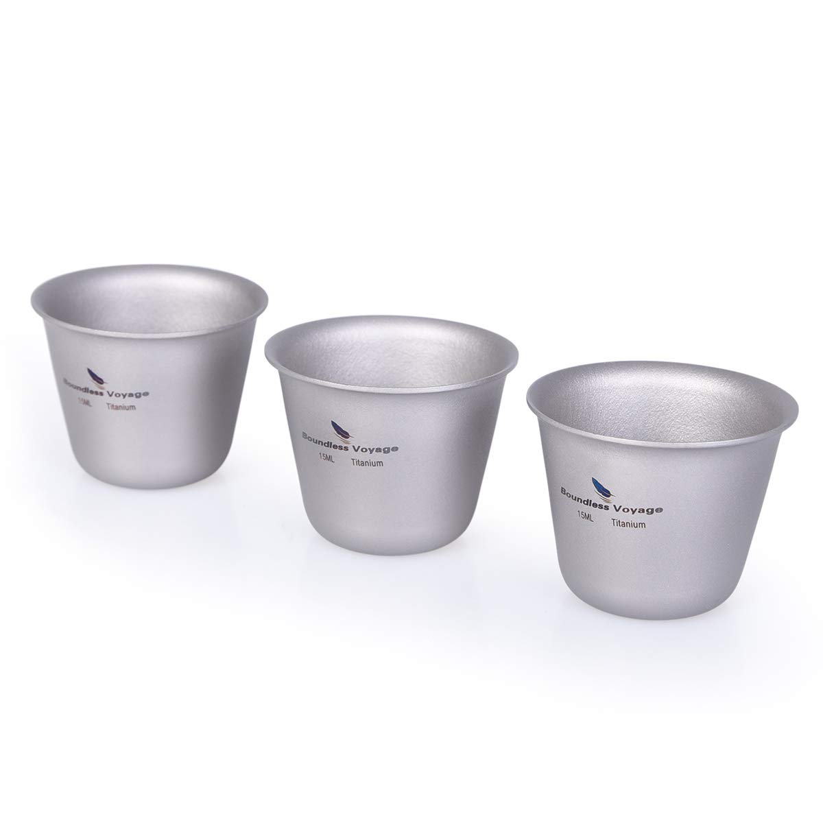 【送料無料】Boundless Voyage 15ml チタンミニウイスキーカップ ショットグラス（3Pセット）Ti1595B