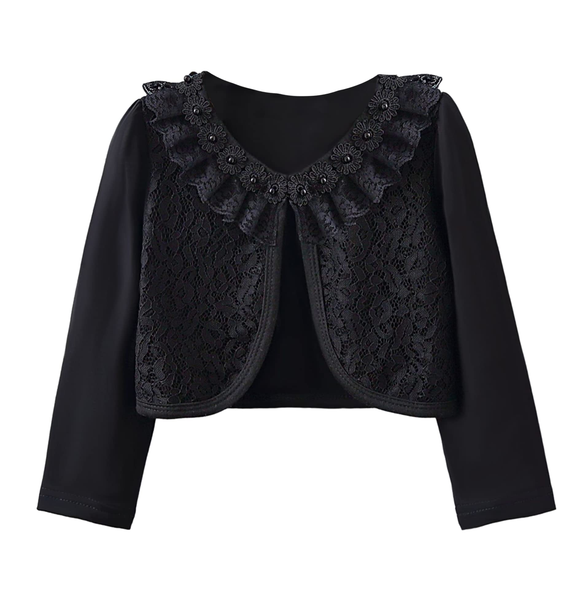 【送料無料】[VIISEN] キッズ ボレロ 長袖 ボレロ 子供 結婚式 ボレロ 子供服 女の子 春夏秋 可愛い フ..