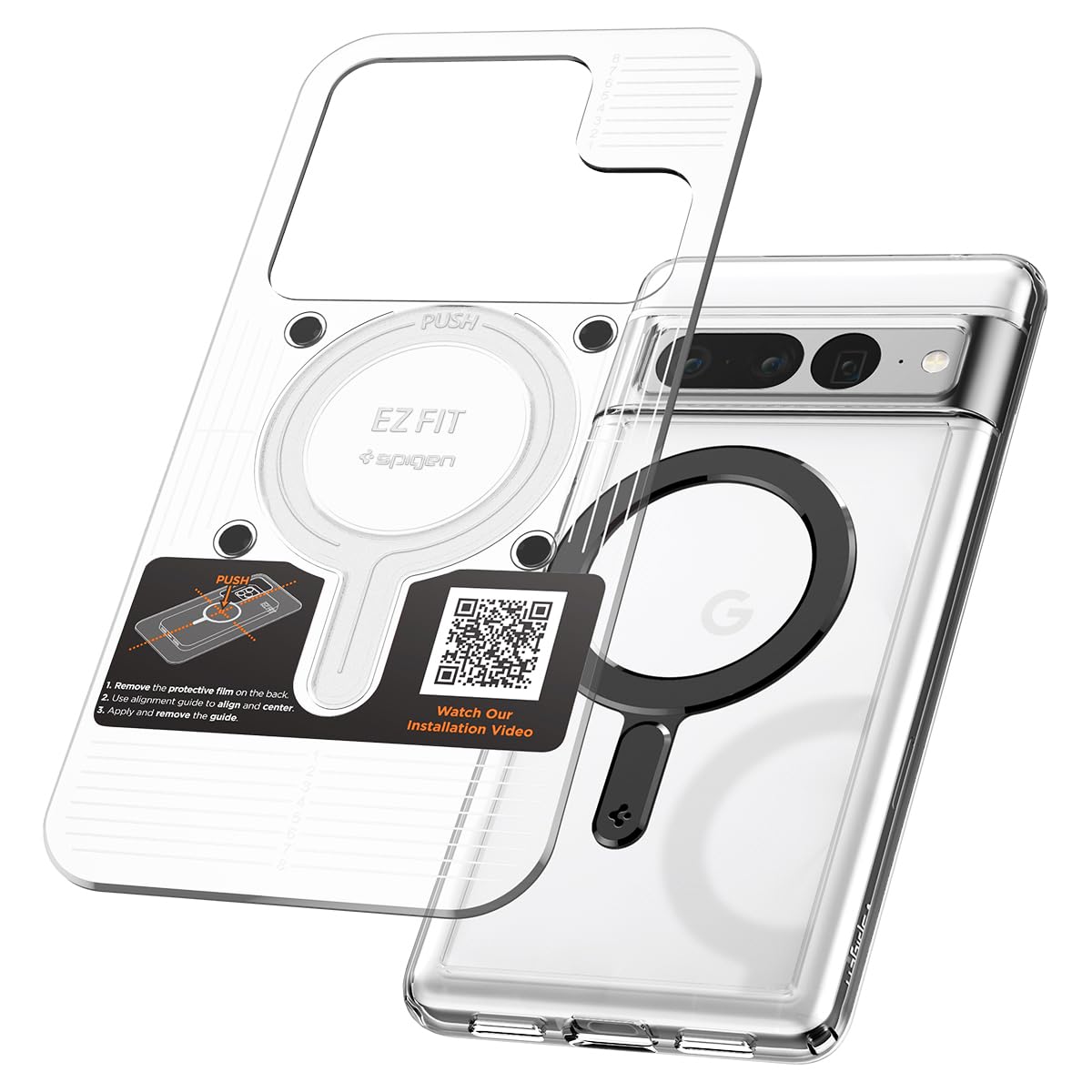 【送料無料】Spigen Magsafe シール 磁気ワイヤレス充電対応キット メタルリング iphone, galaxy, pixe..