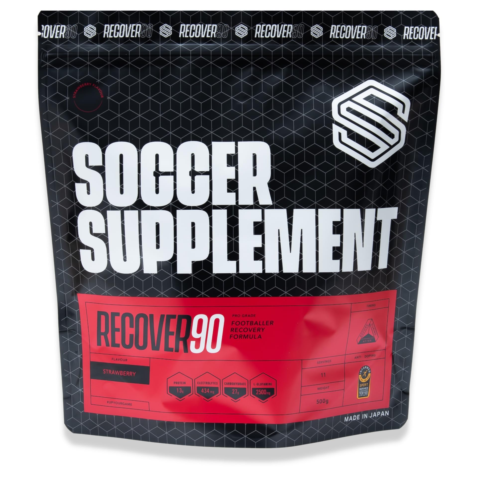 【送料無料】サッカーサプリメント RECOVER90 リカバリープロテイン 回復系サプリ WPI グルタミン BCAA..