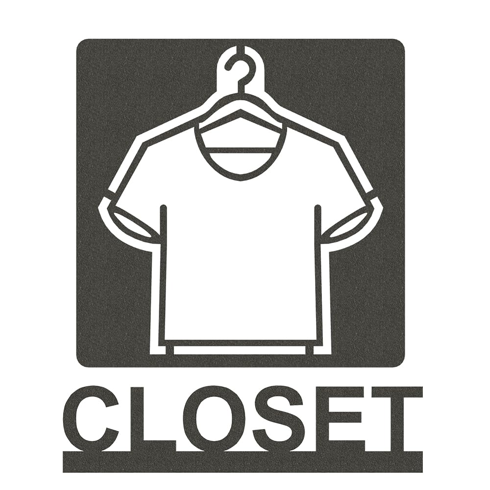 【送料無料】AllBright クローゼットルーム サイン プレート ピクトサイン ピクトグラム ルームサイン ドアサイン マーク クローゼット 衣類収納 収納場所 (クローゼット)