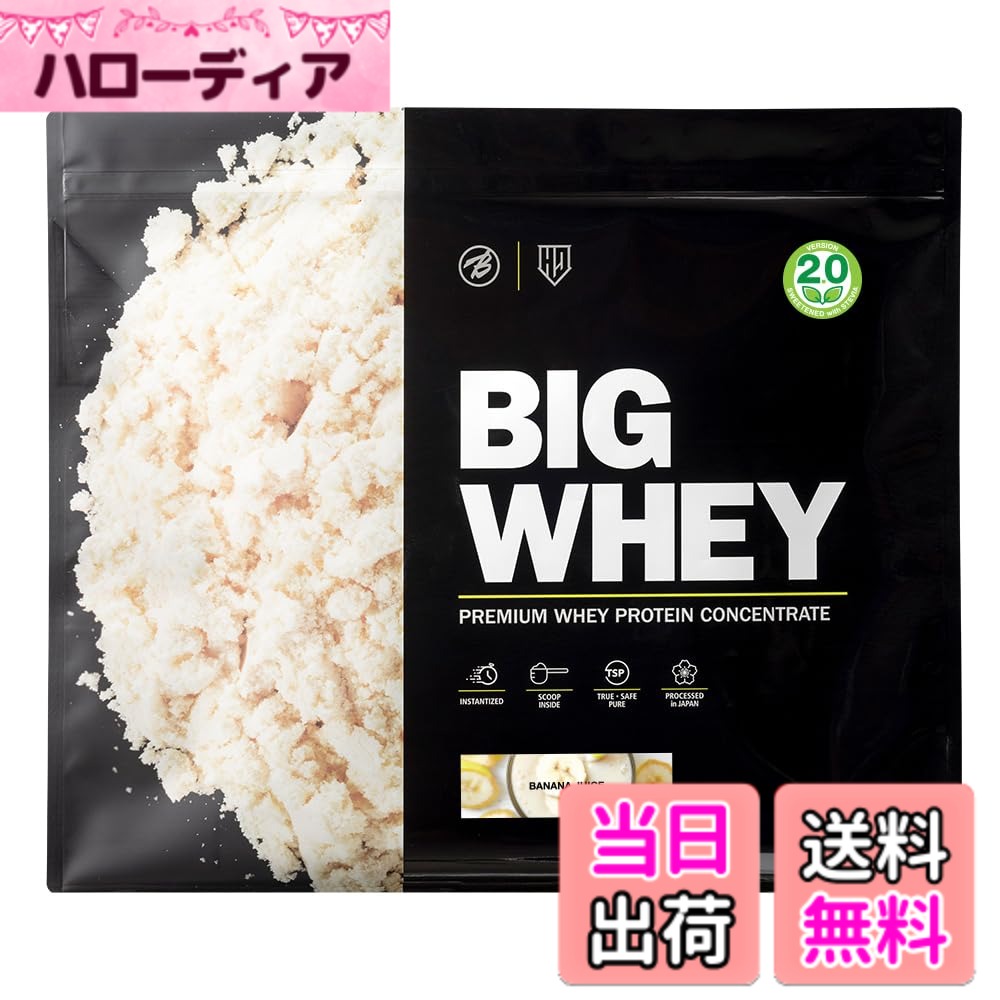 【送料無料】バルクスポーツ プロテイン ビッグホエイ ホエイプロテイン 人工甘味料不使用 甘さ控えめ 5kg バナナジュース風味 WPC