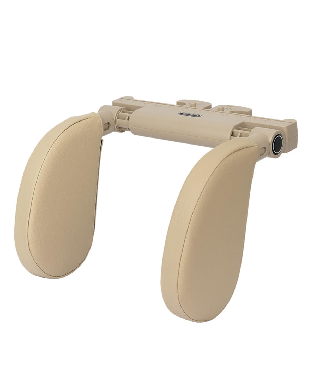 【送料無料】ALEBANA ヘッドレスト 車 ネックパッド 枕 クッション ジュニアシート 【子どもから大人まで使える】 取付簡単 工具不要 (ソフトPUレザー, アイボリー)