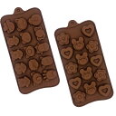 【送料無料】TVETE チョコレート モールド シリコーン チョコ型【2個セット】可愛い ハート くま ねこ 動物系 3D チョコレート型 ノンスティック 耐熱 お手入れ簡単 柔軟な シリコーン金型 手作り お菓子 チョコレート ムース キャンディー プディング バター型 ベーキン