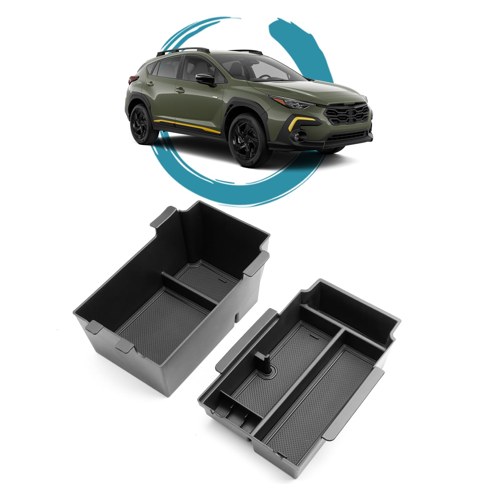 【送料無料】ruiya 【上下二段セット】 スバル 新型クロストレック GU系 専用 コンソールボック クロストレック コンソールトレイ コンソール トレイ センターコンソール 二重収納 小物入れ ABS素材 ガタガタ音なし 新型クロストレックパーツ 内装 アクセサリー 収納 パ