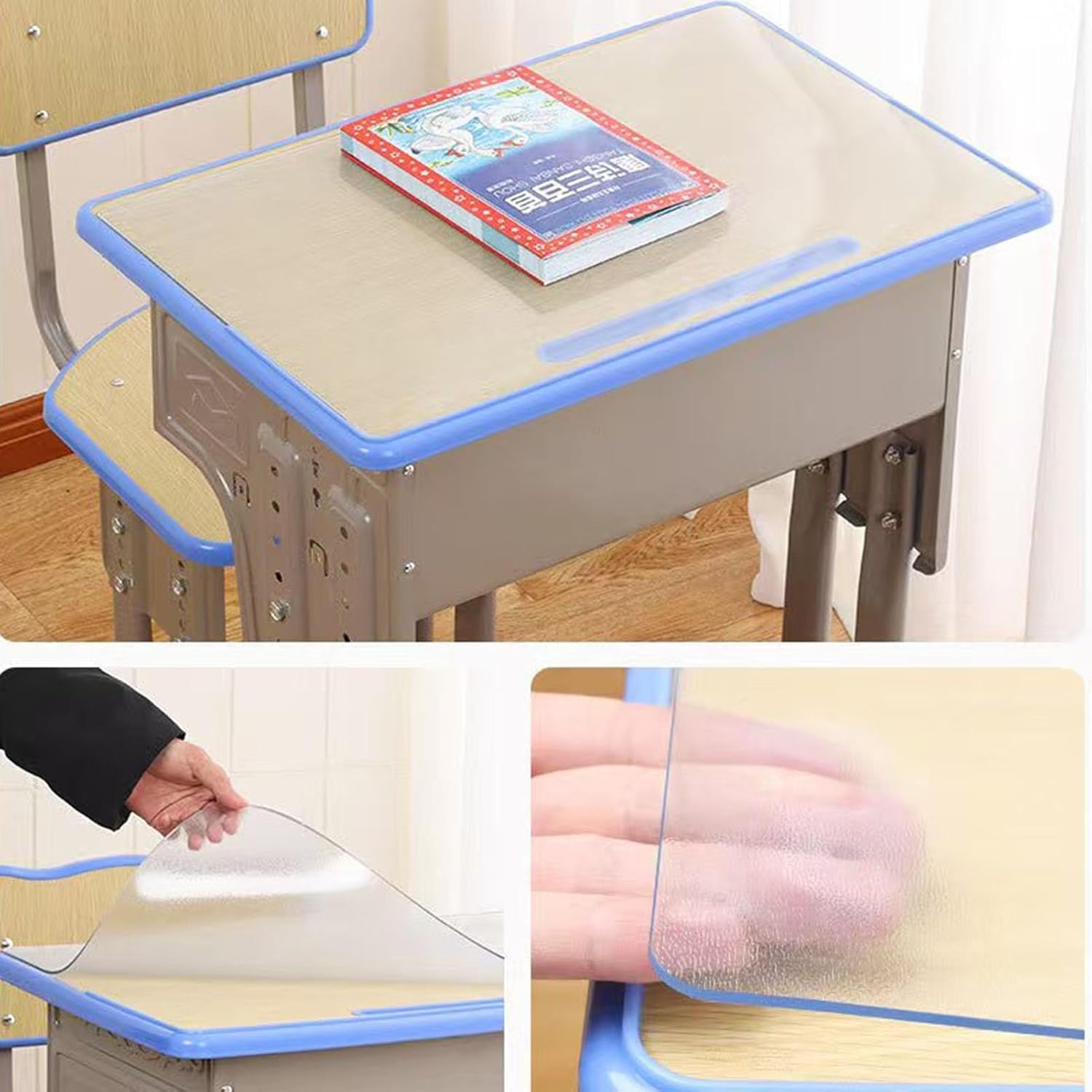 【送料無料】Lyyxjsltd 透明 テーブルクロス PVCビニールシート マット 子供 デスクマット パソコン マット 防水 傷や汚れに強い デスクマット 適用対象 学習机、テーブル、学生デスク、コーヒーテーブル、トランプや (透明 厚さ1.5mm, 80 x80cm)