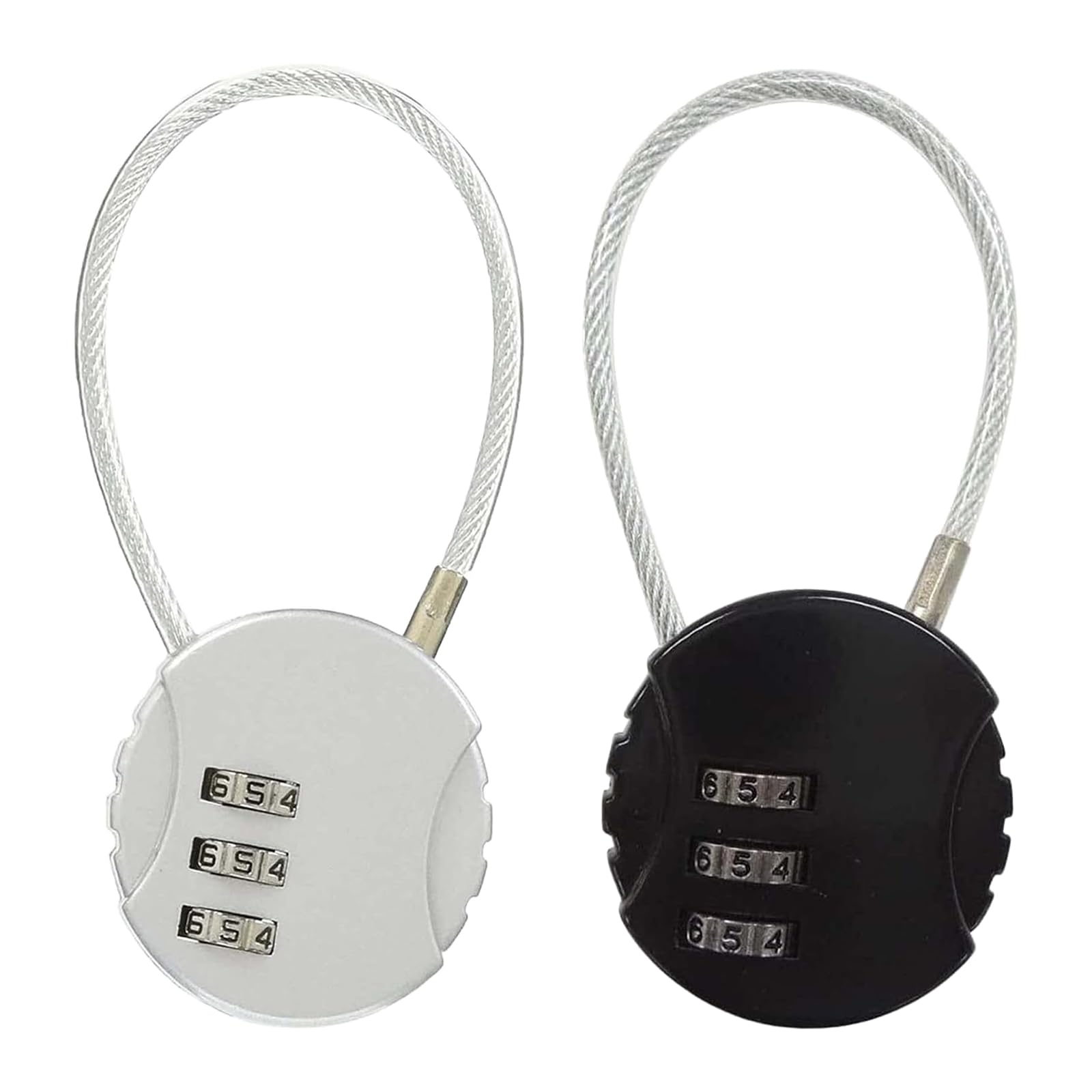 【送料無料】BLOOPIC 南京錠 ワイヤーロック ダイヤル錠 2個セット ダイヤル式南京錠 3桁 設定が簡単 ..