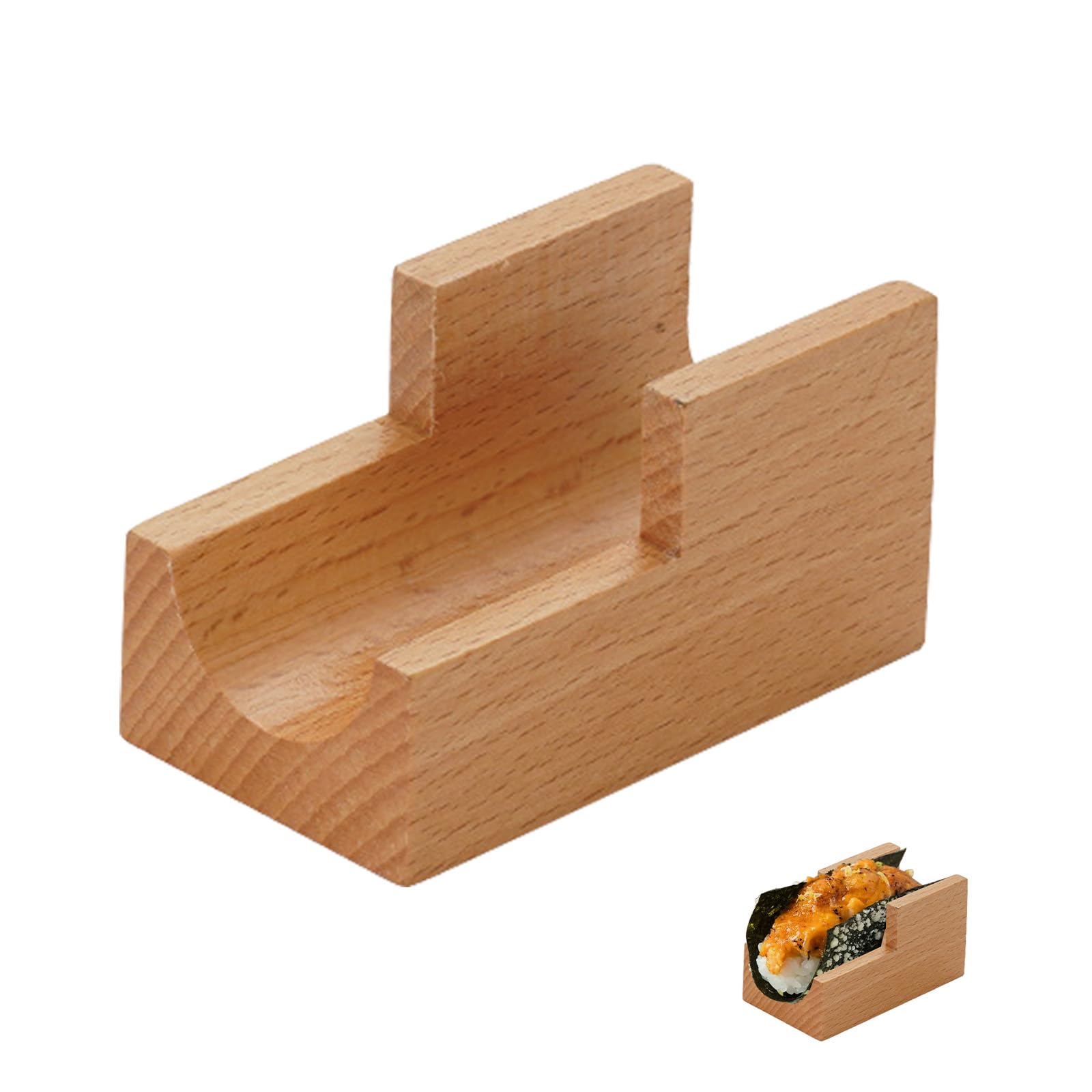 【送料無料】TVETE 寿司 ホルダー U型 木製 タコスホルダー 刺身 寿司スタンド 手巻きラック 日本料理 ..