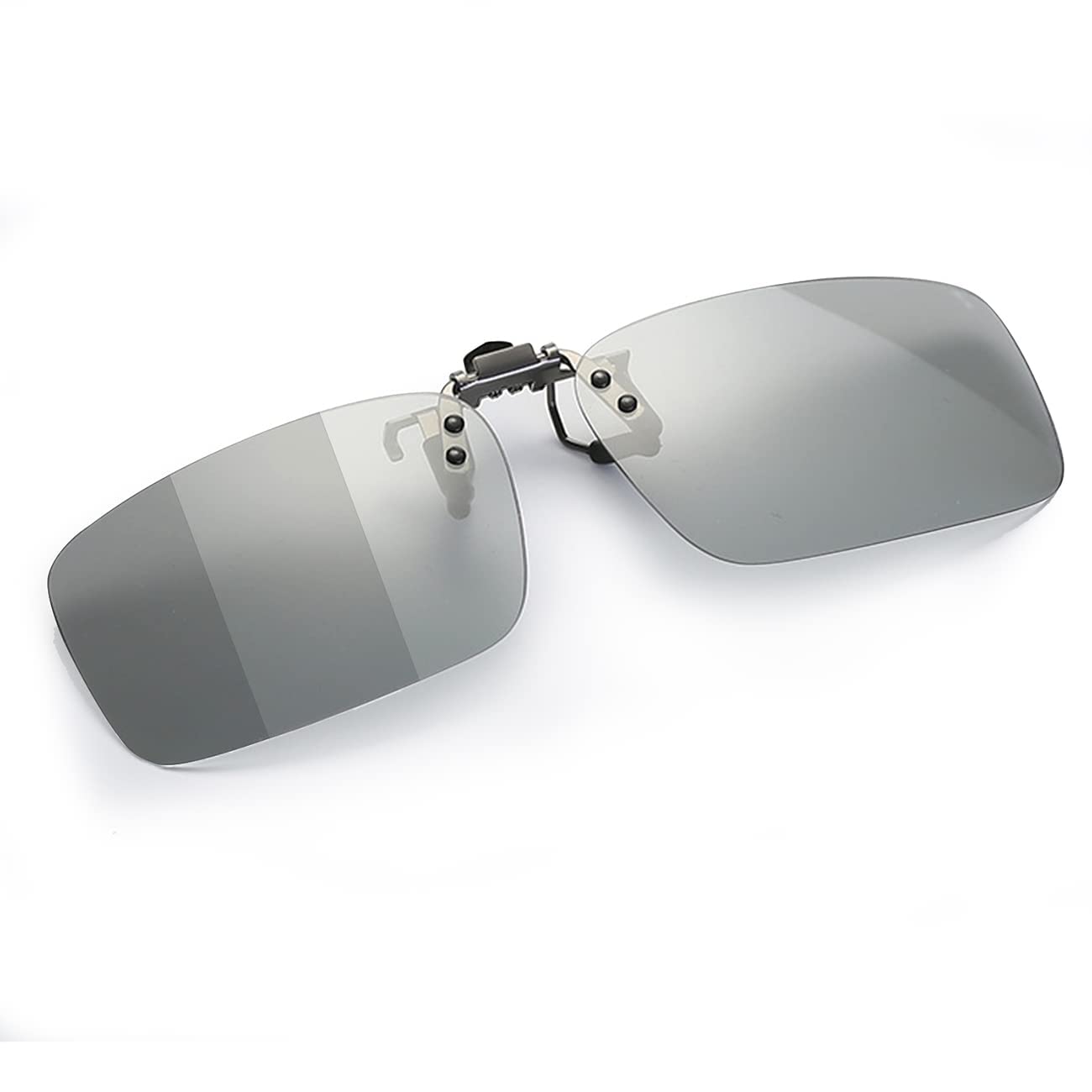 【送料無料】[KANGYONG] 調光 変色 クリップオン サングラス めがねの上から 偏光レンズ メガネ 取り付け 偏光 跳ね上げ式 ドライブ 運転 メガネの上からかけるサングラス
