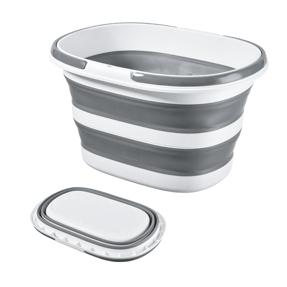 【送料無料】RULAYMAN 折りたたみ バケツ 30L たらい バケット 洗い桶 大容量 取っ手付き ソフトタブ 洗濯 ペット用バスタブ コンパクト 衣類・靴つけ洗い ソフトバケツ タブワイド キッチン アウトドア 持ち運び 内外に適用 多機能