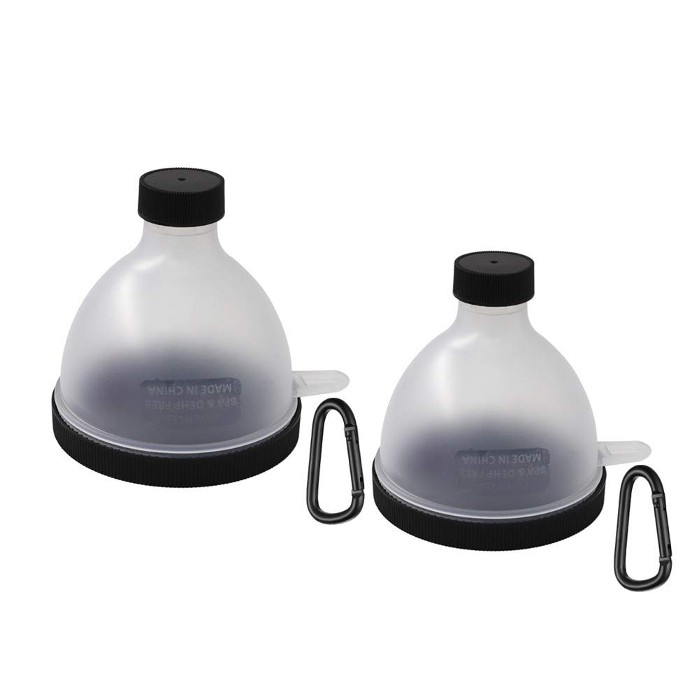 【送料無料】WOWHOUSE ファンネル 漏斗 粉末 プロテイン BCAA サプリメント携帯容器 薬ケース 持ち運び便利2個 (単層 2パック)