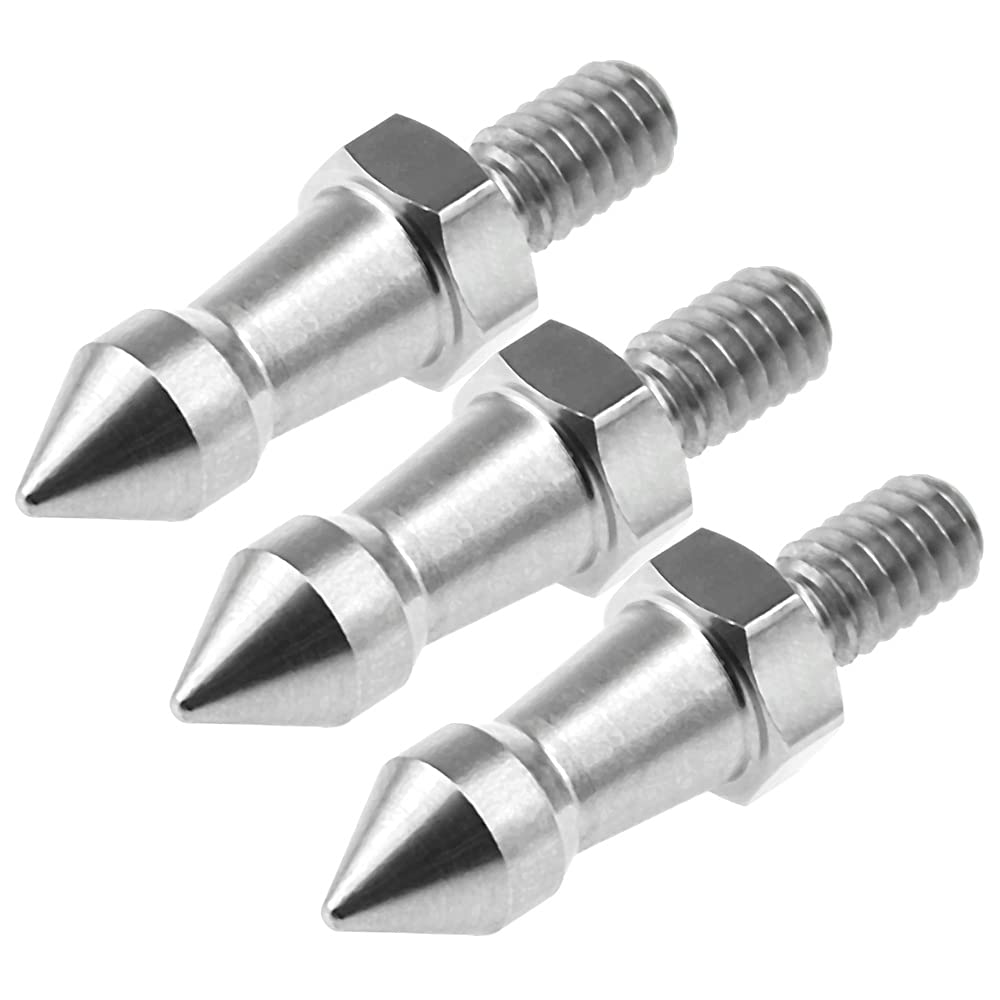 [Free Shipping] NOTRICKT FS-001 1/4 inch 38mm Spikes, Stainless Steel, for Terrain, Grass, and Sand, Tripod and Monopod Compatible [3-Pack]