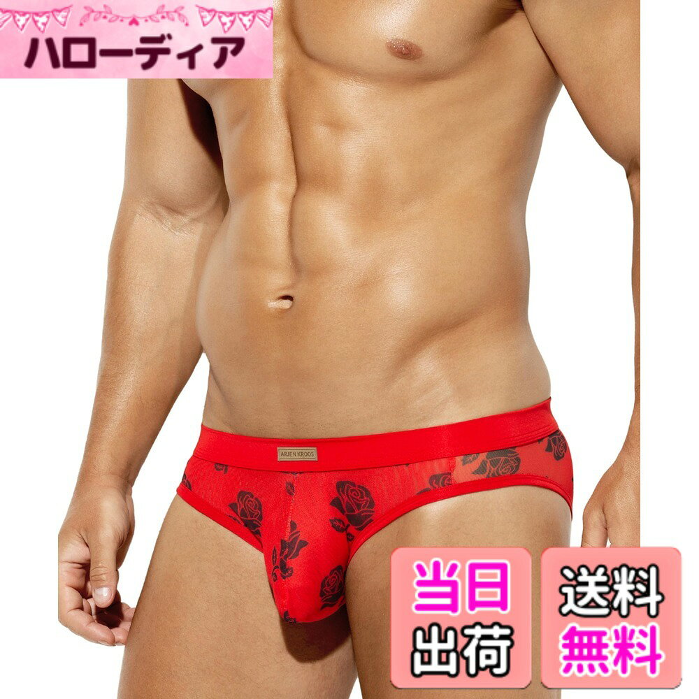 【送料無料】[Arjen Kroos] ブリーフ メンズ セクシー バレンタイン 透け ホワイト...
