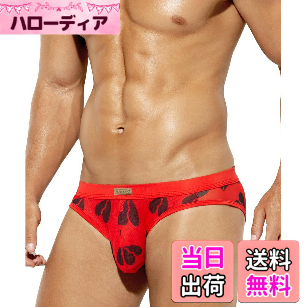【送料無料】[Arjen Kroos] ブリーフ メンズ セクシー バレンタイン 透け ホワイト...