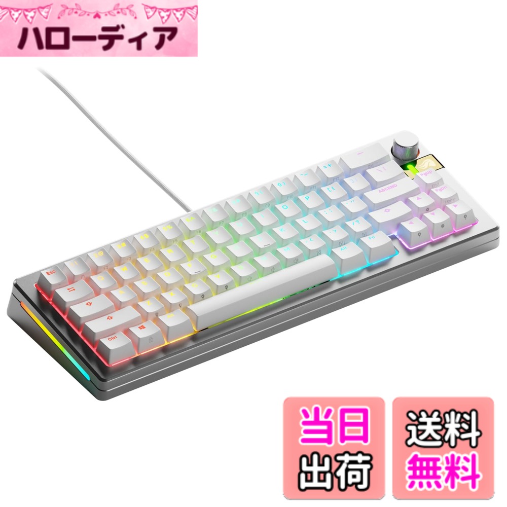 Glorious GMMK 3 PRO HE 65% Prebuilt Wired Silver US配列 ラピッドトリガー対応 磁気スイッチ ゲーミングキーボード GLO-KB-GMMK3-PRO-65-PB-HE-W-SIL-US KB0836