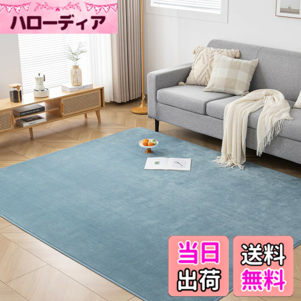 商品情報商品の説明主な仕様 【優れた肌触り-フランネルラグ】極細繊維で作られたフランネル素材のラグマットはソフトでしなやか、滑らかな感触を実現します。肌ざわり良いし、短毛タイプのラグマットなので、ネコや犬の毛が付いても、掃除機で簡単に取れます。【安全安心-滑り止め付】防ダニ・抗菌・防臭、 ノンスリップ加工。ラグの裏面にはゴム製の滑り止め付き、フローリングに敷いても滑りにくく、お子さまやお年寄りのいるご家庭でも安心使用できます。ワンちゃんがラグマットに飛び乗ってもずれません。【オールシーズンカーペット】フランネル生地は速乾性、吸水性、通気性が優れ、夏はさらりと、冬は暖かく、季節が考えなくて年中使えるカーペットです。色落ちせず、抜け毛もない、夏は冷房対策、冬はホットカーペット・床暖房対応。リビングマットとしても快適に使用できます。【掃除機 洗濯機対応-洗えるラグ】このラグは洗濯機で丸洗いOK（洗濯機洗いする場合は洗濯用中性洗剤をご使用の上、ドラム式洗濯機で洗える時に洗濯ネットに入れて裏側を内側にして洗ってください）。絨毯の毛が短い、ゴミやほこりが絡まりにくい、掃除機もかけやすい。うっかり飲み物をこぼしても、すぐに拭き取れば大丈夫です。軽量設計、折り畳み可能、女性の方でも簡単に持ち運びができます。【商品仕様】カラー：ブルー ラグサイズ 3畳 200x250cm 。起毛の高さ：約4mm、ウレタン厚：約5mm、不織布と滑り止め加工は約1mm、合計厚さ約10mmです。 絨毯表地：ポリエステル100%　中材：ウレタンフォーム　裏地：ポリエステル100%(不織布)