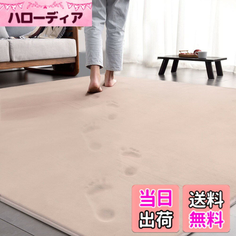 商品情報商品の説明主な仕様 【低反発・分散体圧】この低反発ラグの表面は高密度で良質なフランネル生地を採用しており、ラグの中材には通気性がよいウレタンフォームを採用して、厚さ約10mm、総厚さ約15mm。厚手カーペット踏み心地が良く、転んでもとても柔らかい感じがするのが特徴だ。このカーペットは体圧分散できます、長時間座っても疲れにくい。【抗菌防音】この厚手低反発カーペット通気性に優れ、抗菌活性値指数が高い、良い抗菌防ダニ効果。お年寄りやお子様がいるご家庭でも使えるラグです。また、子供がいる家庭では厚め低反発ラグが下の階の防音効果と防音効果を予防する。【保温性、通気性が良い】この低反発カーペット自体が通気性と保温性に優れて、冬にホットカーペットの上を覆ってカーペットカバーとしても使えます。カーペットの上に横になっても、ラグマットの上に座っても通気度抜群ですばやく暖かさを感じることできて。【滑り止め付加工】厚手ラグの裏面は熱に強い、環境にやさしい原料を使って滑り止め加工されており、ホットカーペットと一緒に使用する時、加熱時によっての匂いがしたり、溶ける心配はありません。フロアマットとして、カーペットカバーで覆っても滑りにくく、子供や年配の方でも安心で使用することができる。【簡単に掃除】この低反発ラグマットはお手洗いと洗濯機洗い（洗濯ネットの使用をお勧め）に対応しています。掃除機で掃除することができる、低反発ラグ洗えるのフランネルの毛足が適切な長さで、ゴミやほこりが絡まりにくい、お掃除がしやすいです。