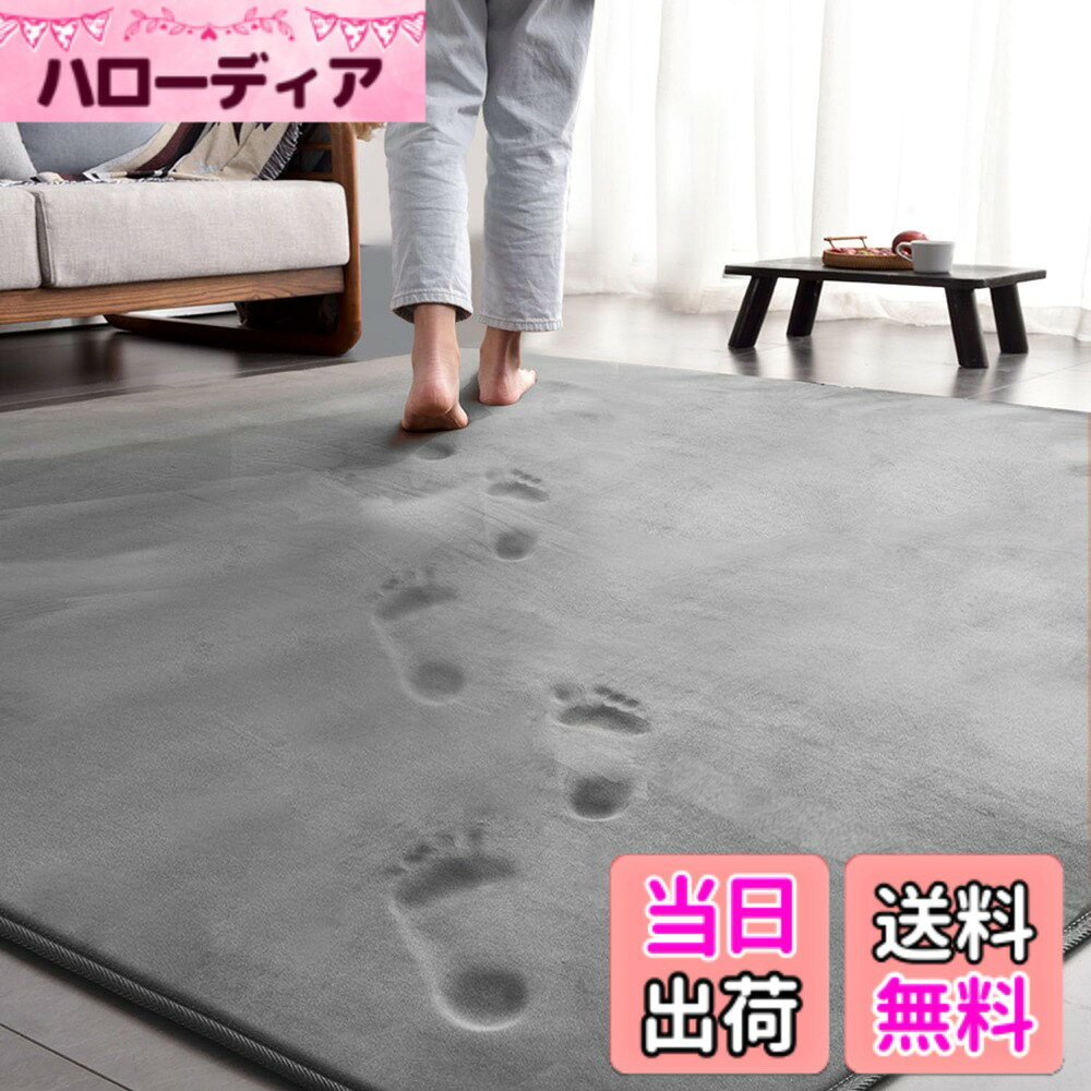 【送料無料】aicomri カーペット ラグマット ラグ 低反発 3畳 厚手15mm 190x240cm 洗える じゅうたん 厚い ホットカーペットカバー 滑り止め付 撥水加工 防ダニ 抗菌 床暖房ホットカーペット対応 フランネル らぐまっと グレー