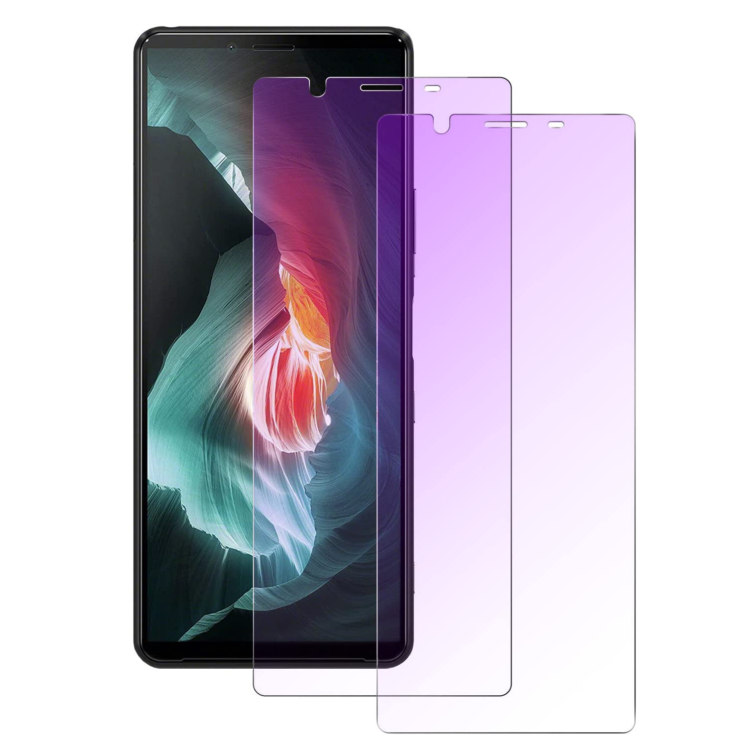 【送料無料】【ブルーライトカット】 Xperia10 II 用 ガラスフィルム ブルーライト SO-41A SOV43 フィルム エクスペリア 10 マーク2 強化ガラス 液晶保護フィルム 【気泡ゼロ/指紋防止/硬度9H/貼り付け簡単/2枚セット】
