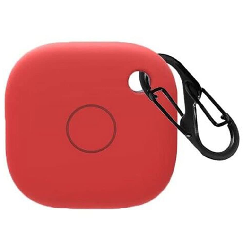For Anker Eufy (ユーフィ) Security SmartTrack Link ケース  紛失防止用のフックを搭載した 軽量 キズ防止 防塵 傷つきにくい 柔らかなシリカゲルのスポーツクールなデザイン 衝撃 吸収 スリム ソフト ケースカバー 落下防止保護(レッド)