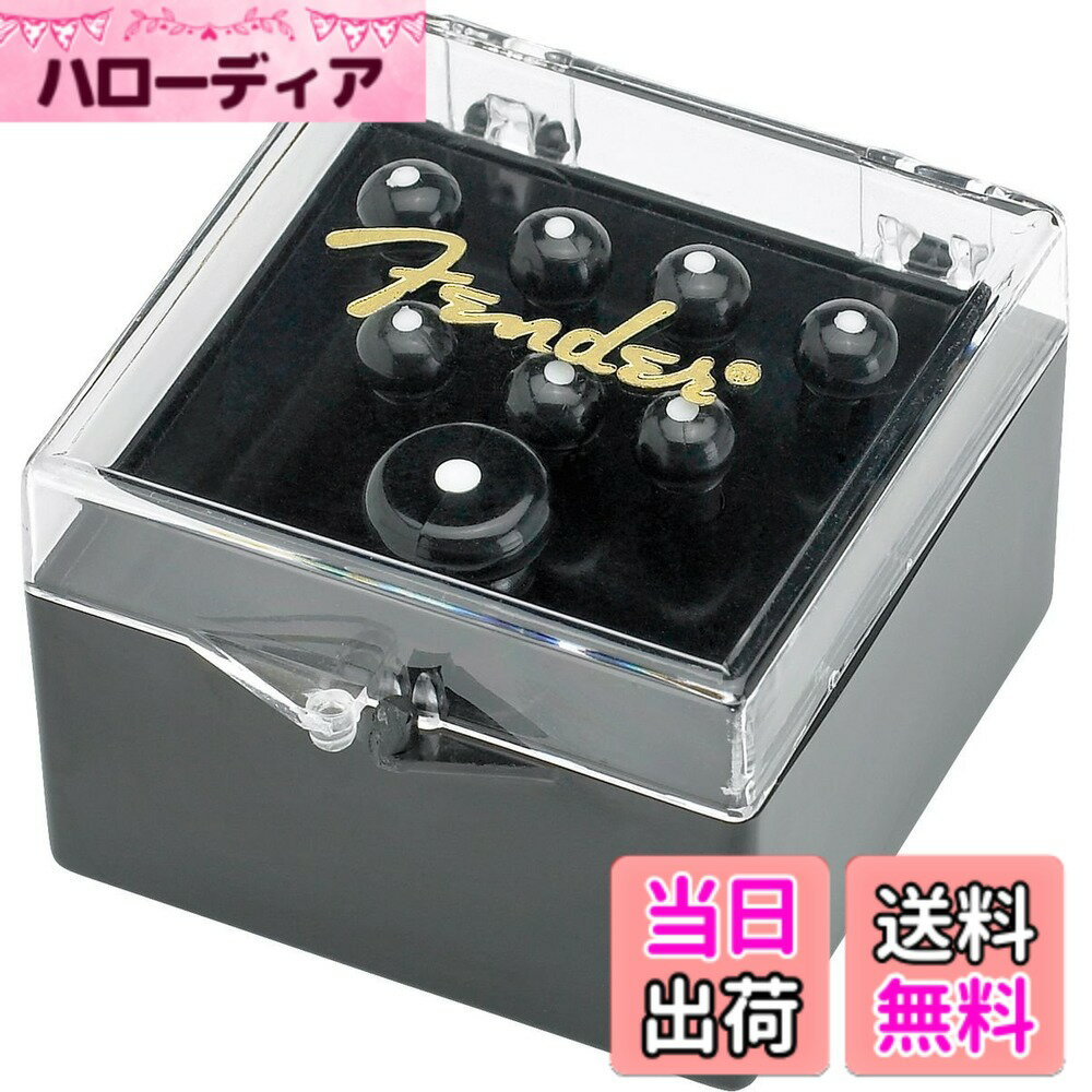 【送料無料】Fender パーツ Bridge Pin Set, Black with White Dot