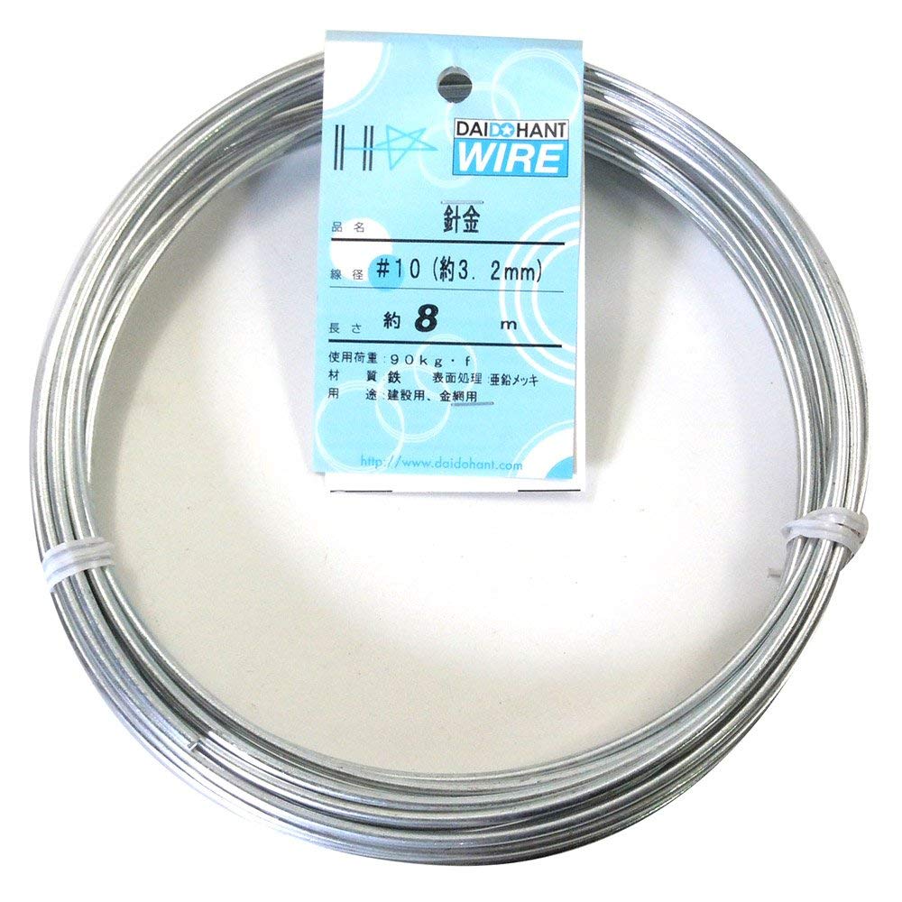 【送料無料】ダイドーハント (DAIDOHANT) ( 軟質 ) メッキ針金 [ 鉄 ・ 亜鉛メッキ ] [太さ] #10 3.2 mm x [長さ] 8m 10155866