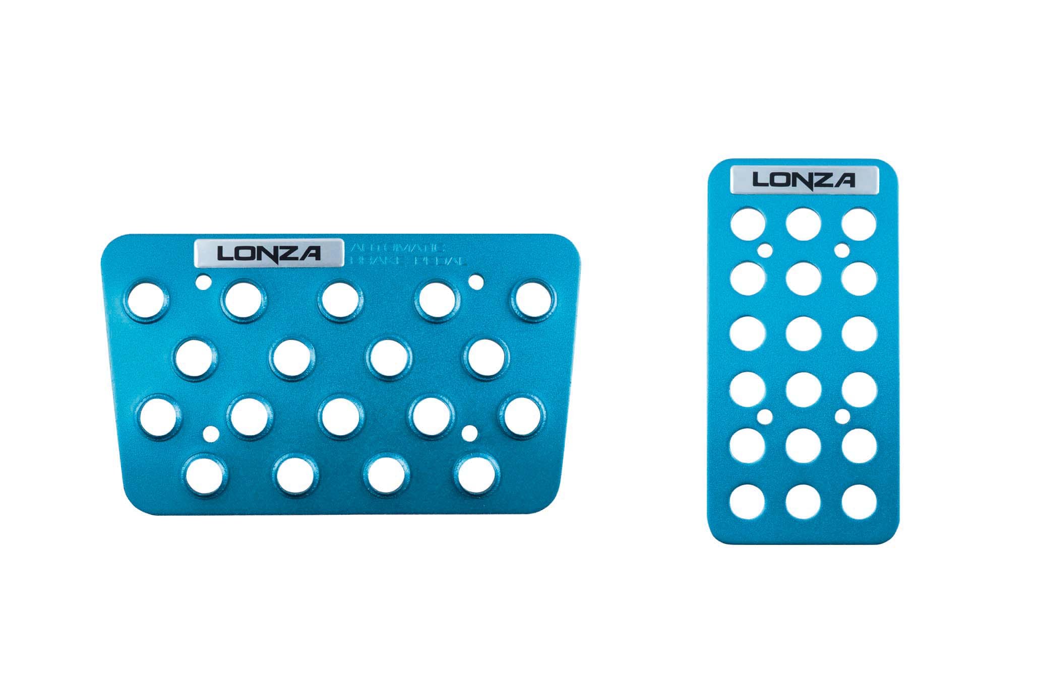 【送料無料】ナポレックス(Napolex) LONZA 車用アルミペダル AT車専用 ミニペダルセット スポーツペダル 軽自動車 コンパクト車向け ブルー カー用品 AK-703