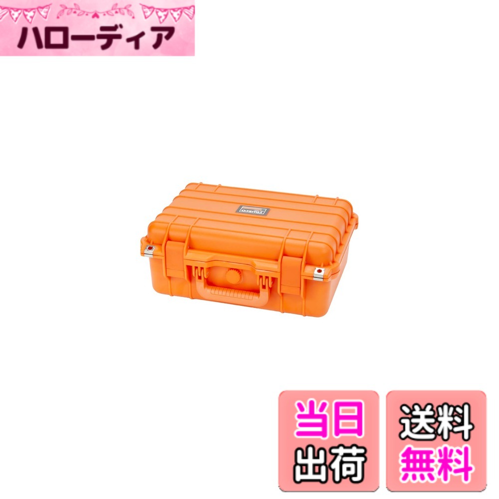 商品情報商品の説明耐久性、密閉性の高い樹脂ツールケースなので、精密機械の保管、移送に最適です。主な仕様 色:オレンジ耐荷重(kg):50br外寸(mm)間口:420br外寸(mm)奥行:327br外寸(mm)高さ:186br有効内寸(mm)間口:382br有効内寸(mm)奥行:269br有効内寸(mm)高さ:158br有効内寸(mm)間口x奥行x高さ:382x269x149、外寸(mm)間口x奥行x高さ:420x327x172、シリンダ錠用穴径(mm):、防水タイプ、シリンダ錠取り付け可能(別売)、本体:ポリプロピレン(PP)、クッション:ウレタン、緩衝ウレタン