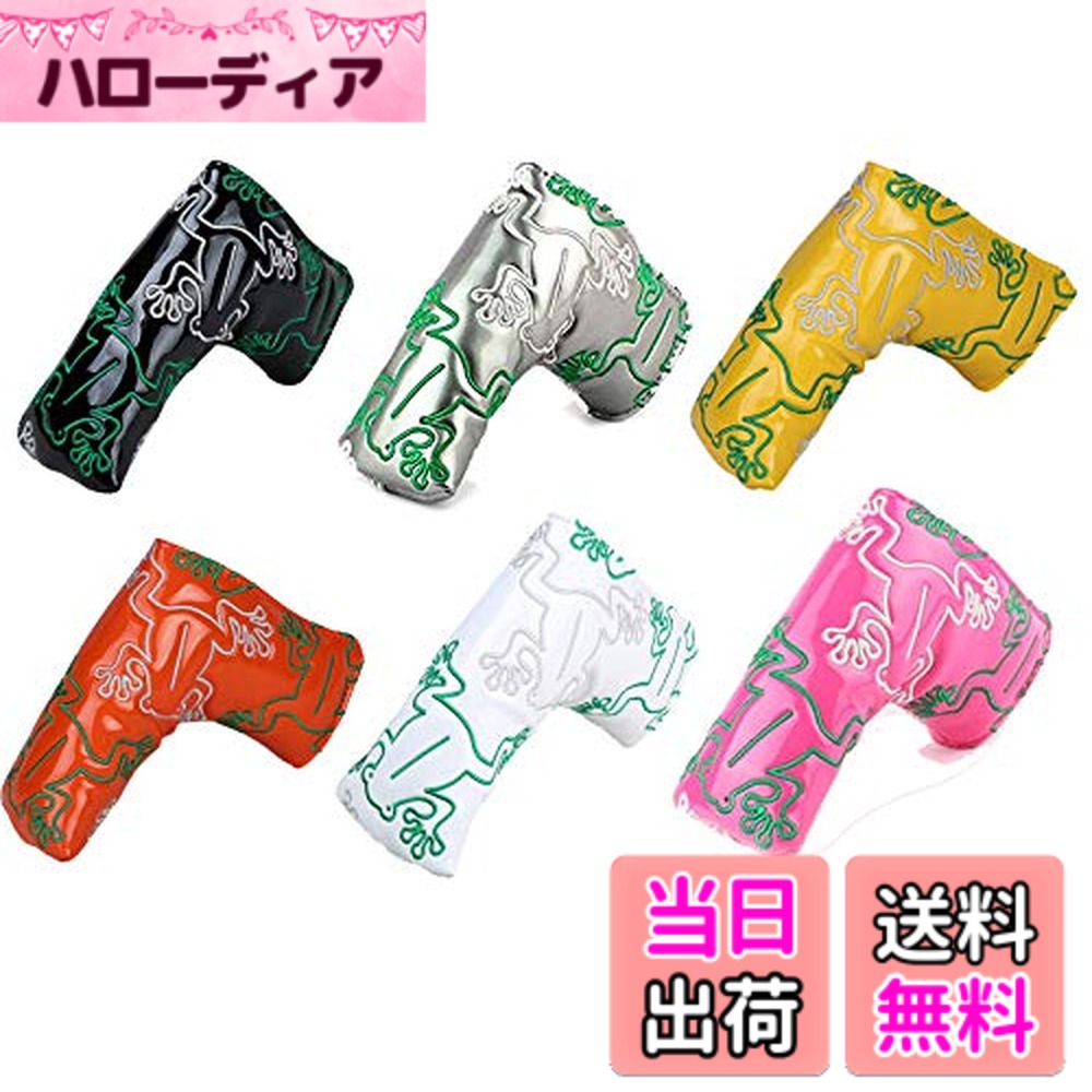 商品情報商品の説明主な仕様 ★品名：ゴルフパター用カバー★表示番手:ピンタイプ★仕様：エナメル革　カエル刺繍　マグネット付け★素材：内側は柔らかいボア素材になっていますので、大切なパターを傷や汚れから守ります。