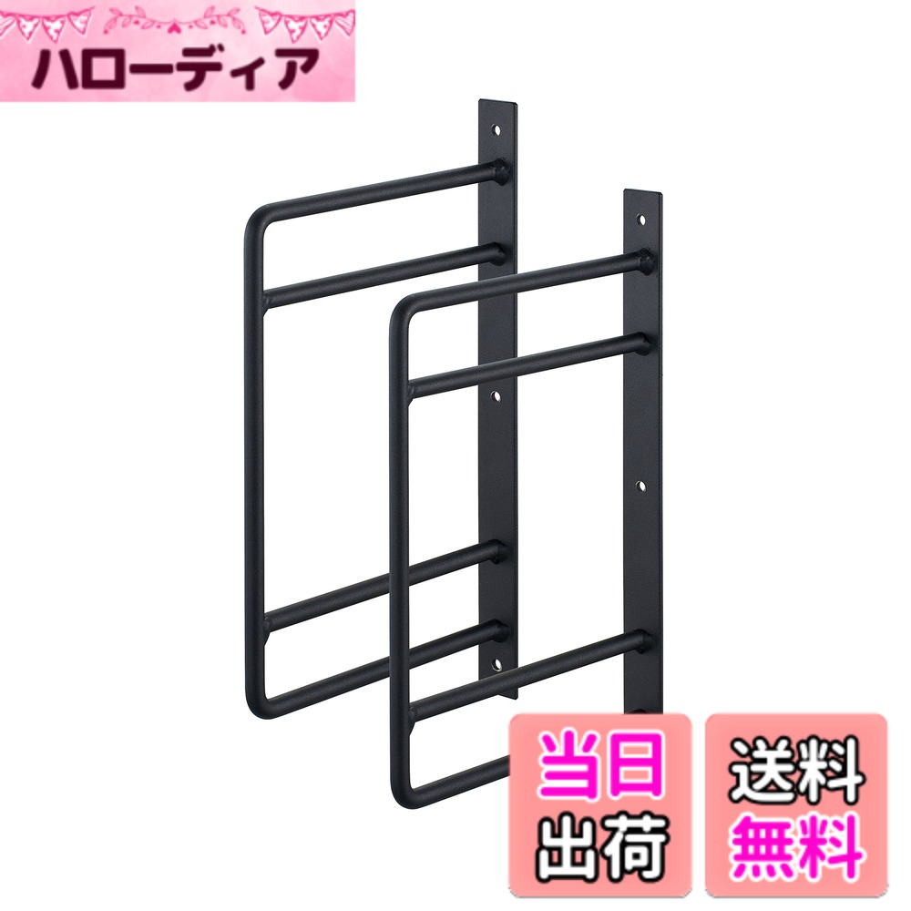 【送料無料】SANEI(サンエイ) アイアンブラケット 2段式棚用 ビス付き 黒 2個入り W21070-22-D