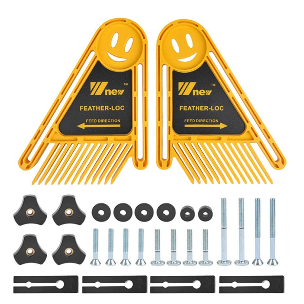 【送料無料】CarAngels ダブル フェザーボード フェザー ロケ ボード テーブルソールーター用 テーブルフェンスツール マイターゲージスロット 木工 DIY (オレンジ)
