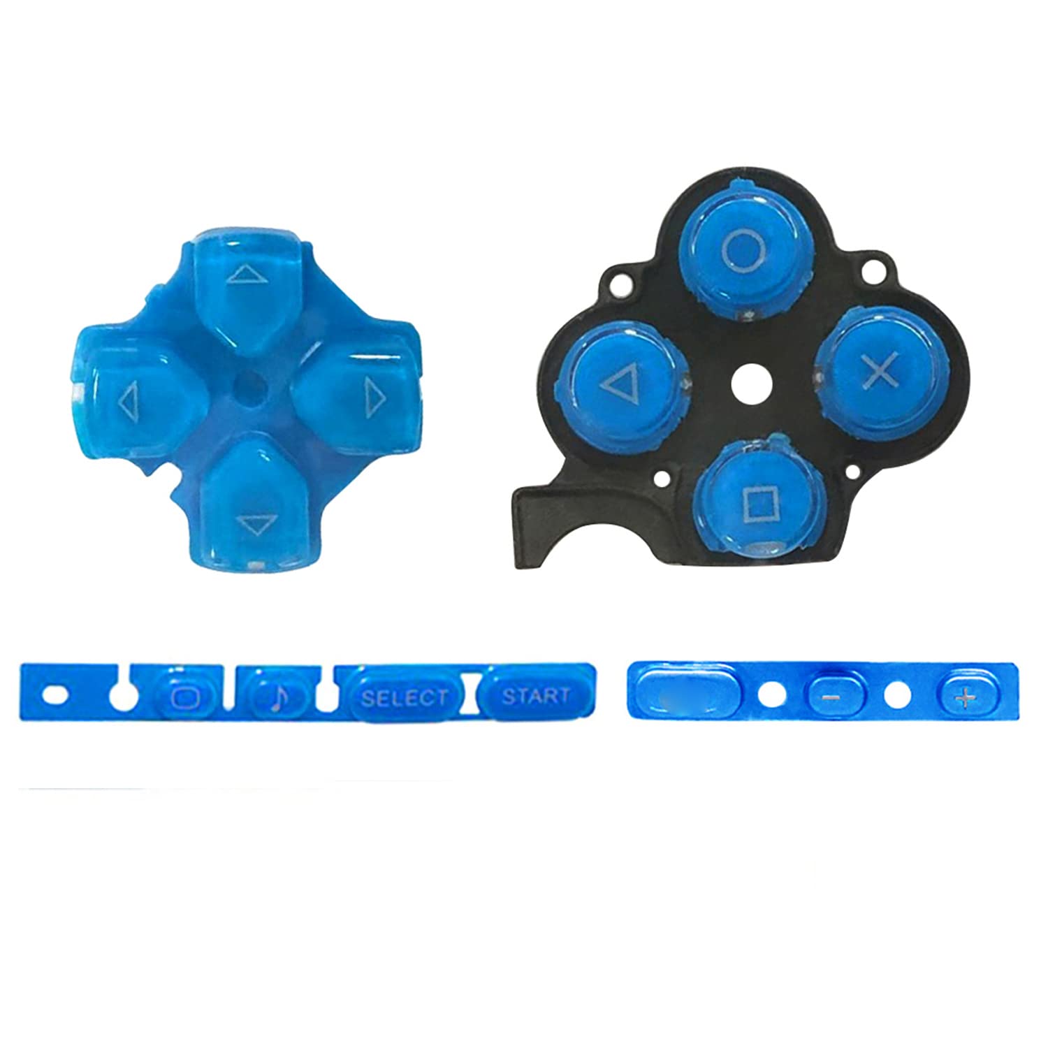 【送料無料】OSTENT ボタン キーパッド セット 修理交換 Sony PSP 3000シリーズ コンソール用 (Blue)