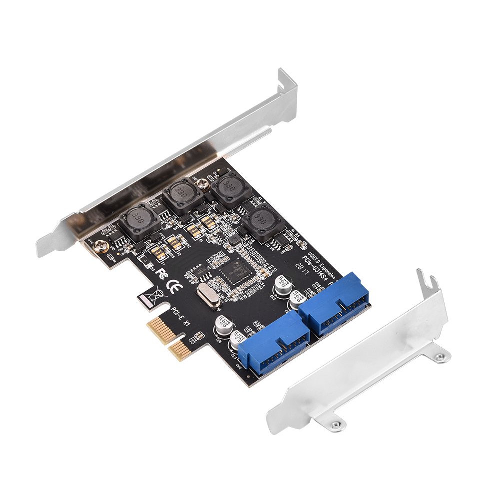 【送料無料】Vbestlife USB3.0増設ボード PCI-E PCI-Expressから内部2ポート19ピンヘッダまで低背USB 3.0カードアダプタ 最大5Gbps 低発熱性 耐摩耗性 超耐久性 XP 7 8 8.1 10対応